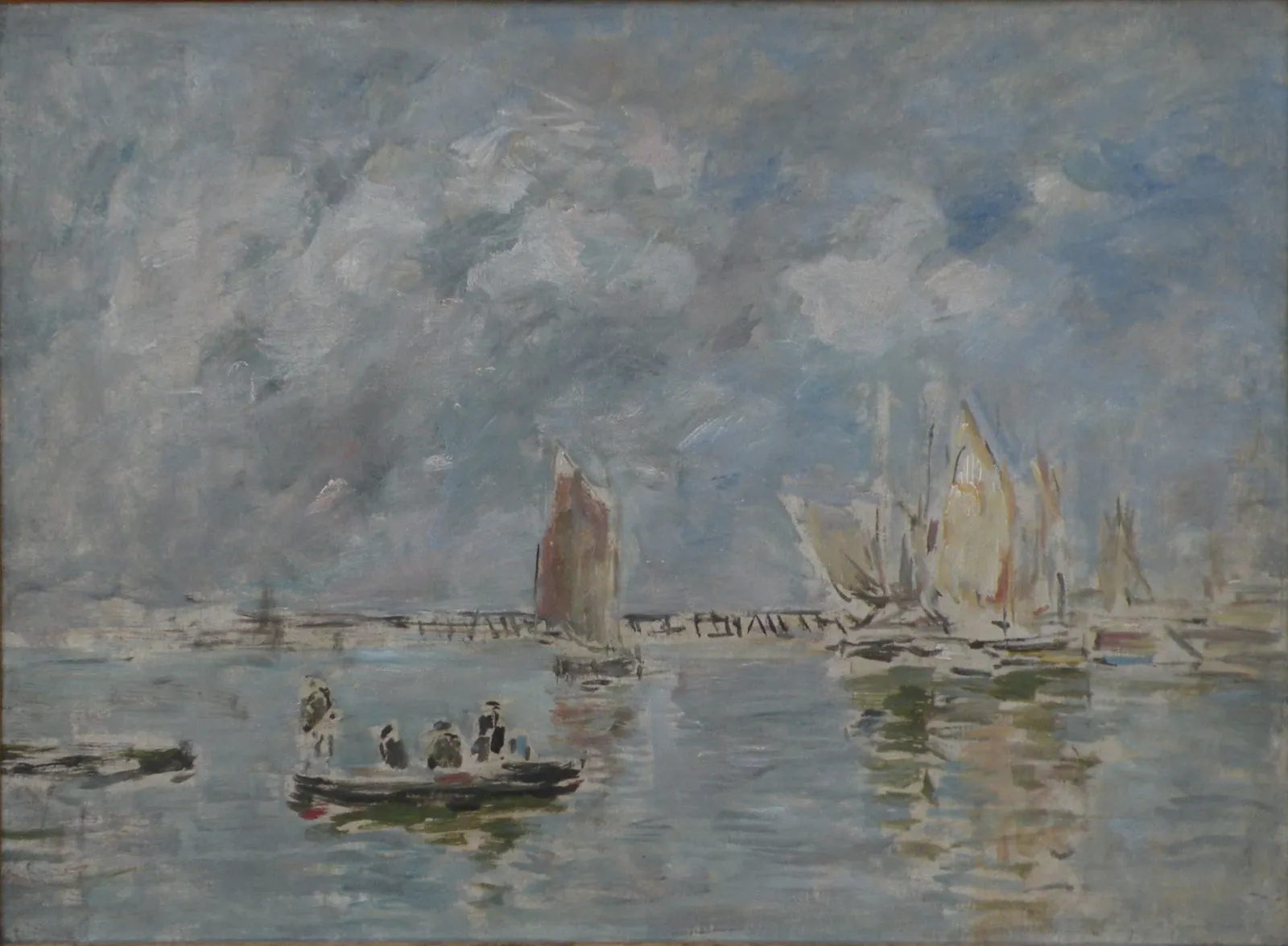 Barques et Estacade, Eugène Boudin