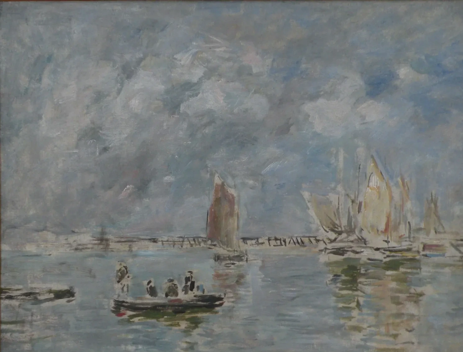 Barques et Estacade, Eugène Boudin