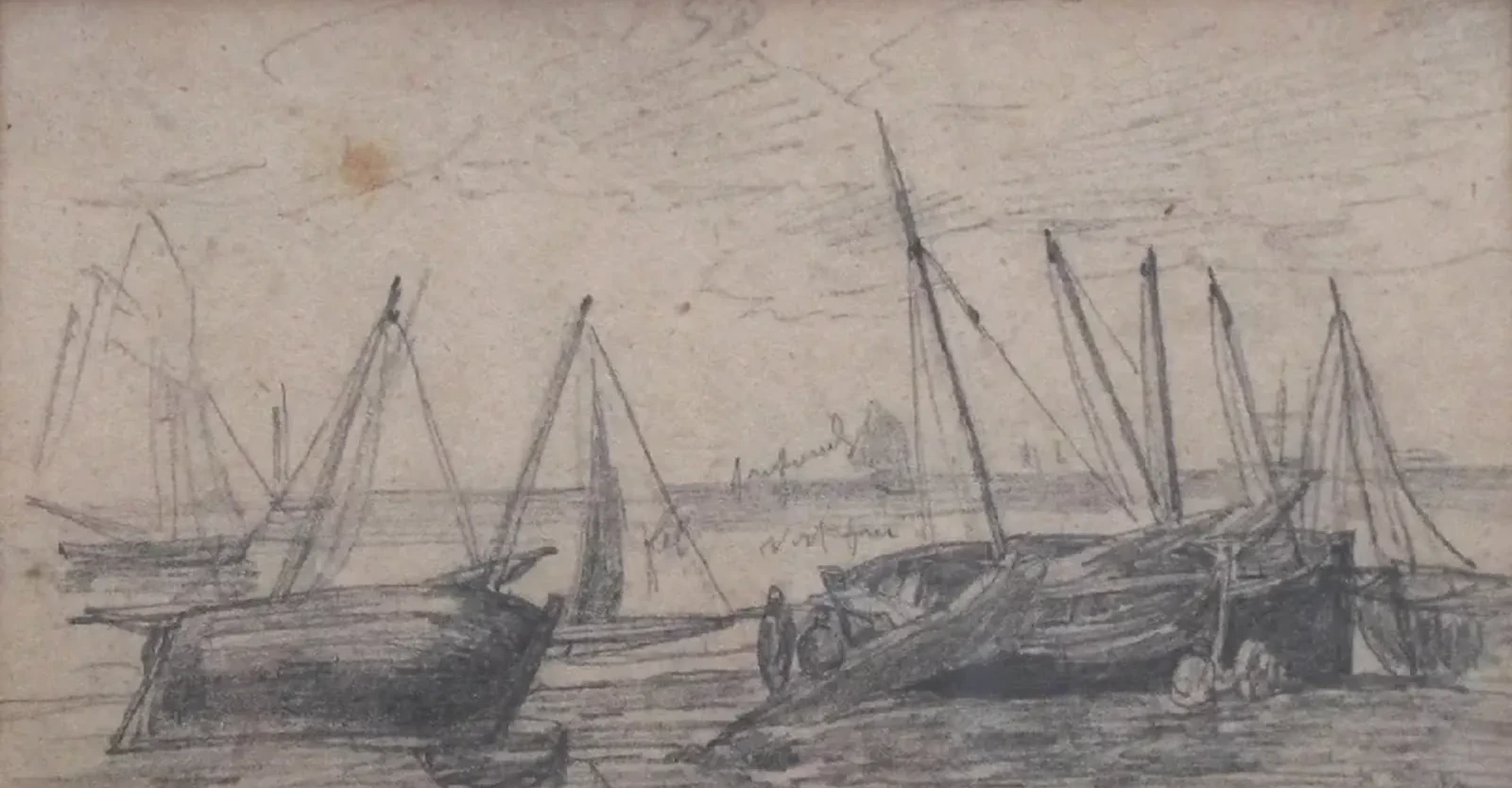 Barques sur la grève, Eugène Boudin
