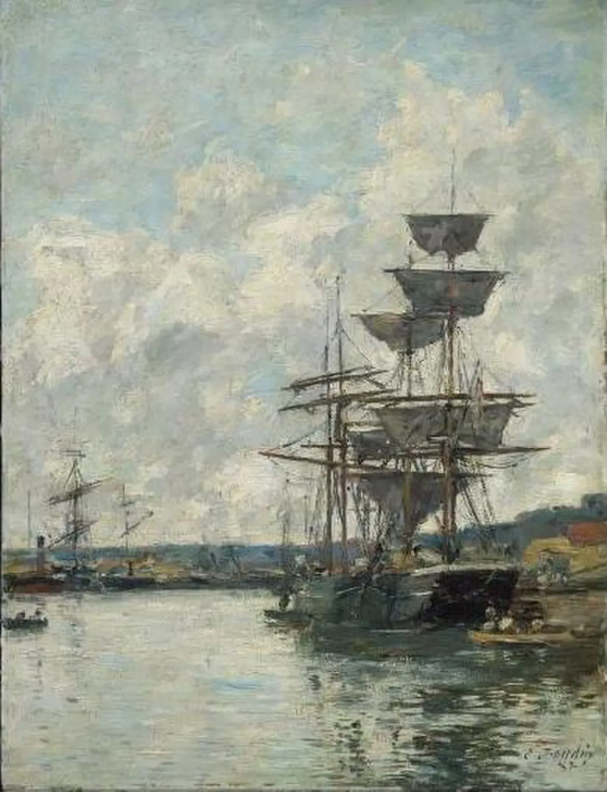 Bateaux au Havre, Eugène Boudin