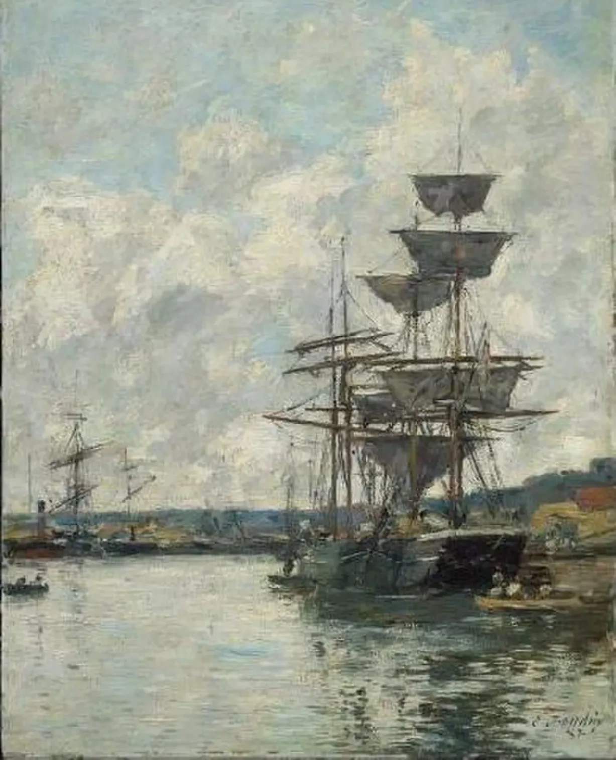 Bateaux au Havre, Eugène Boudin