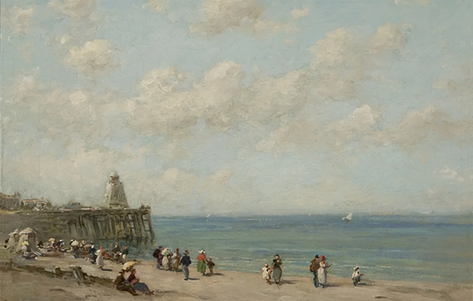Beach at Honfleur, Eugène Boudin