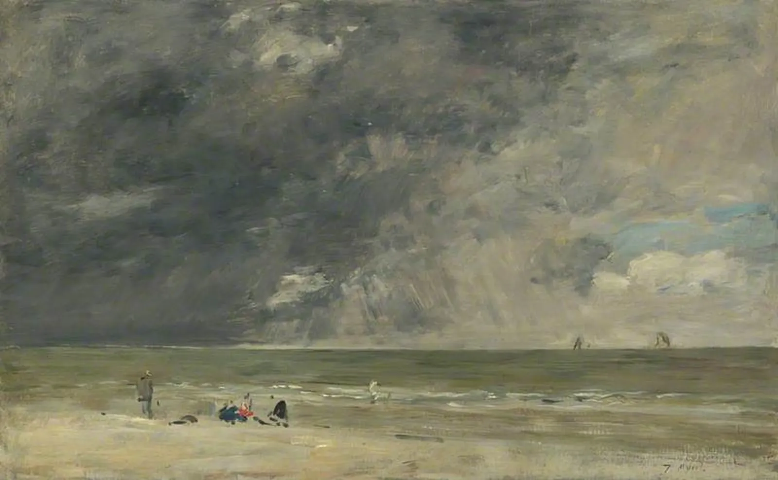Beach at Trouville, Eugène Boudin