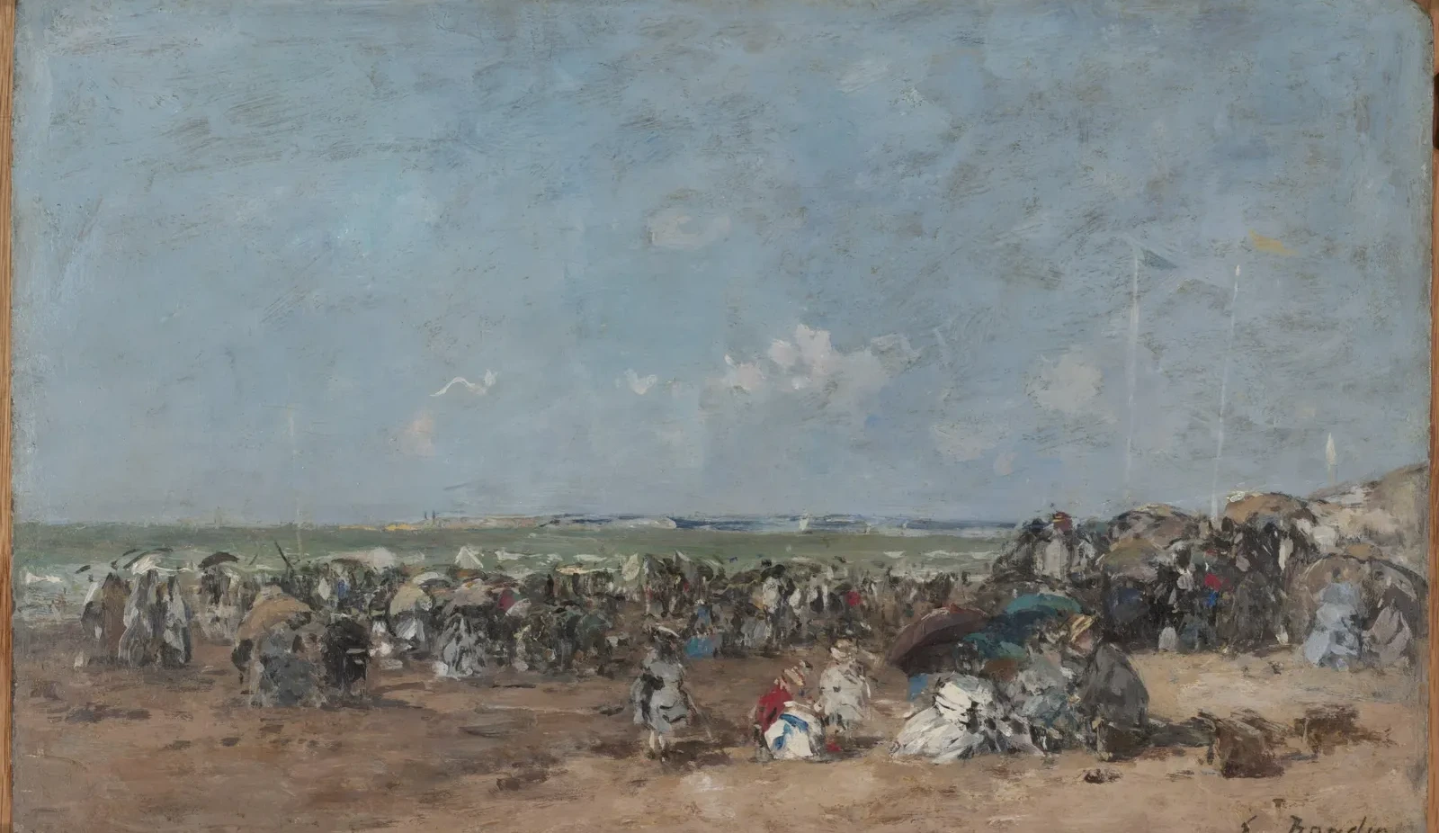 Beach Scene in Trouville, Eugène Boudin