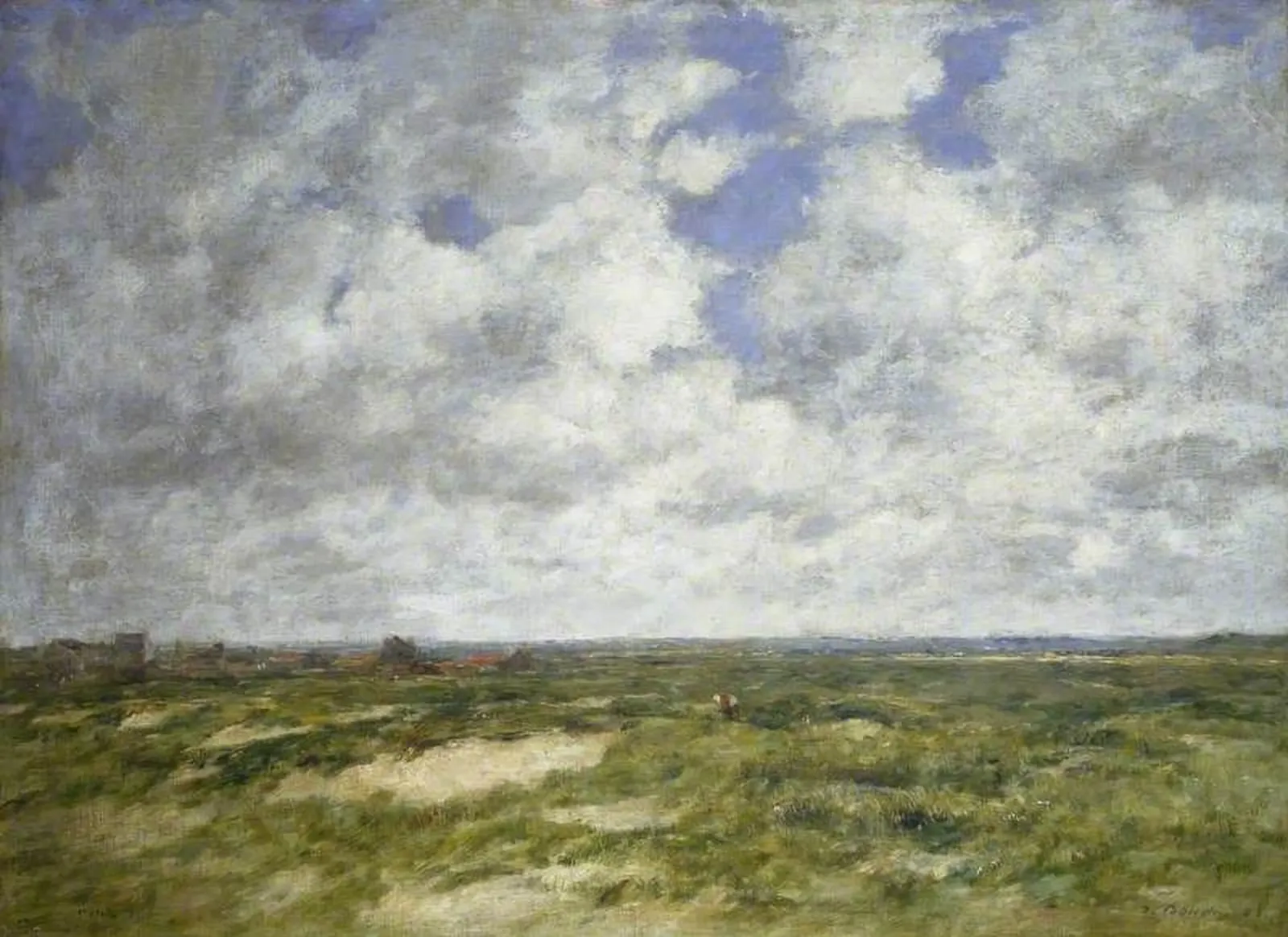 Berck, cloudy Landscape, Eugène Boudin