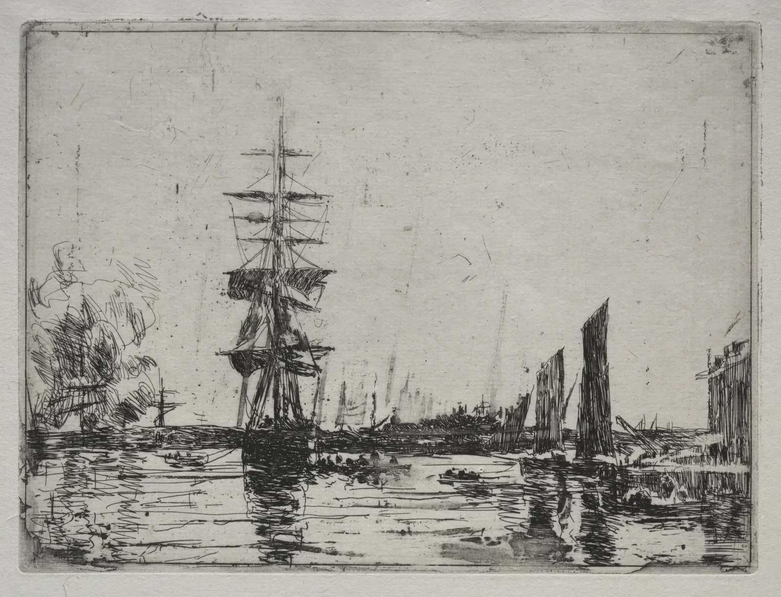 Boats at Anchor, Eugène Boudin