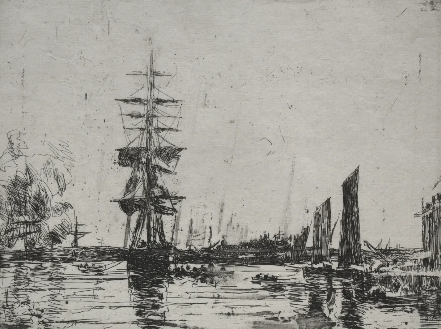 Boats at Anchor, Eugène Boudin