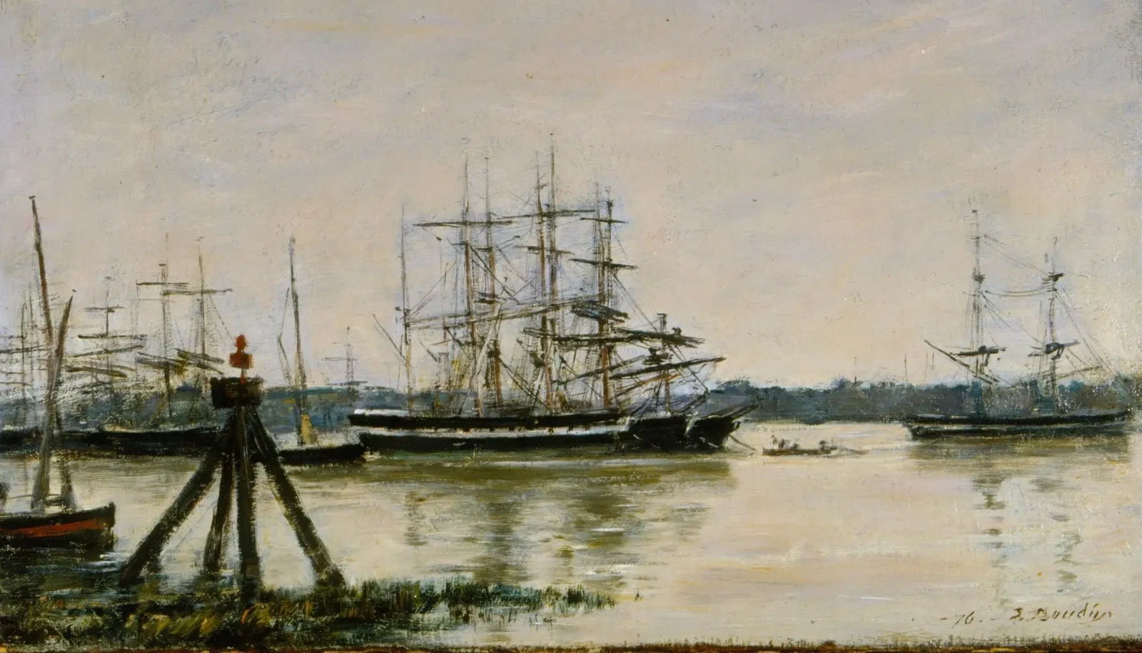 Bordeaux - The port, Eugène Boudin
