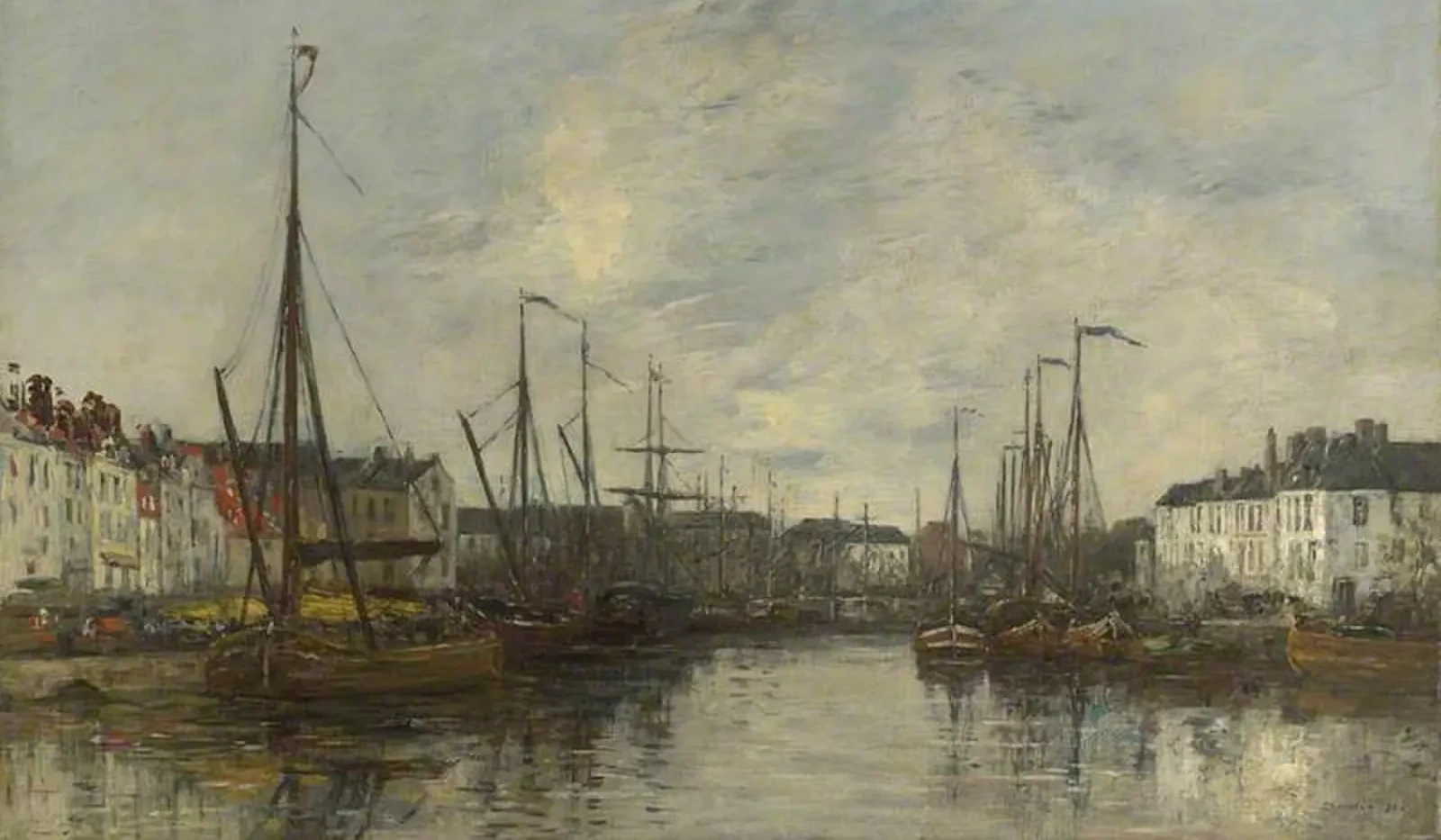 Brussels Harbour, Eugène Boudin