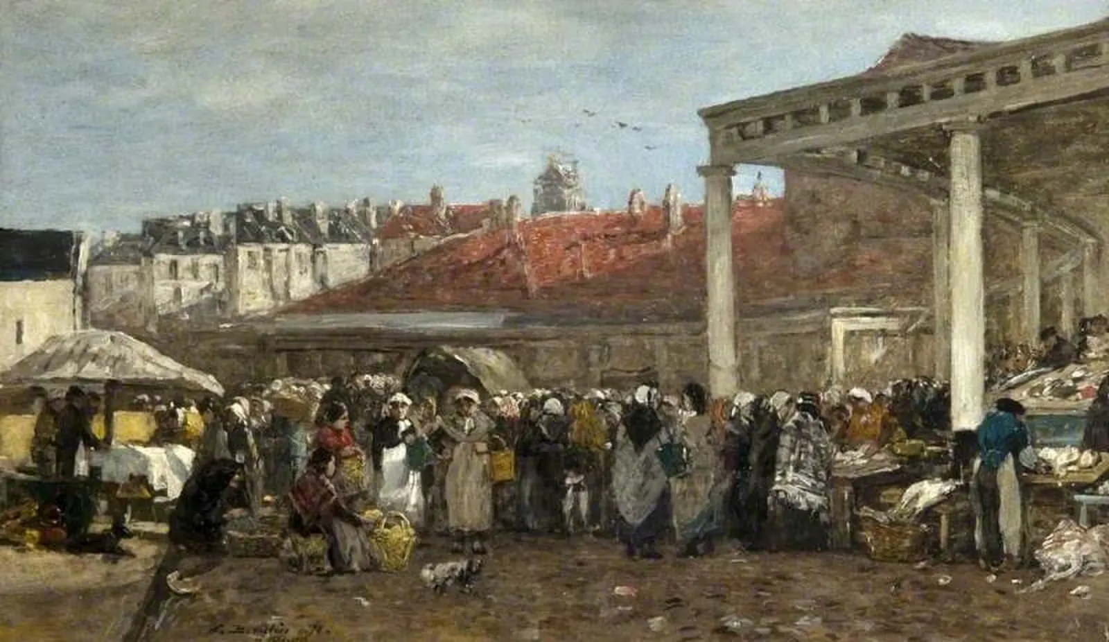 Bruxelles, le Vieux Marché aux Poissons, Eugène Boudin