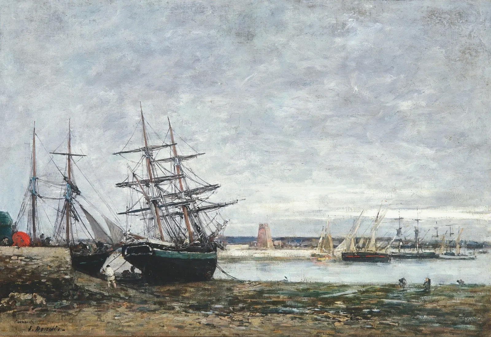 Camaret, marée basse dans la rade, Eugène Boudin