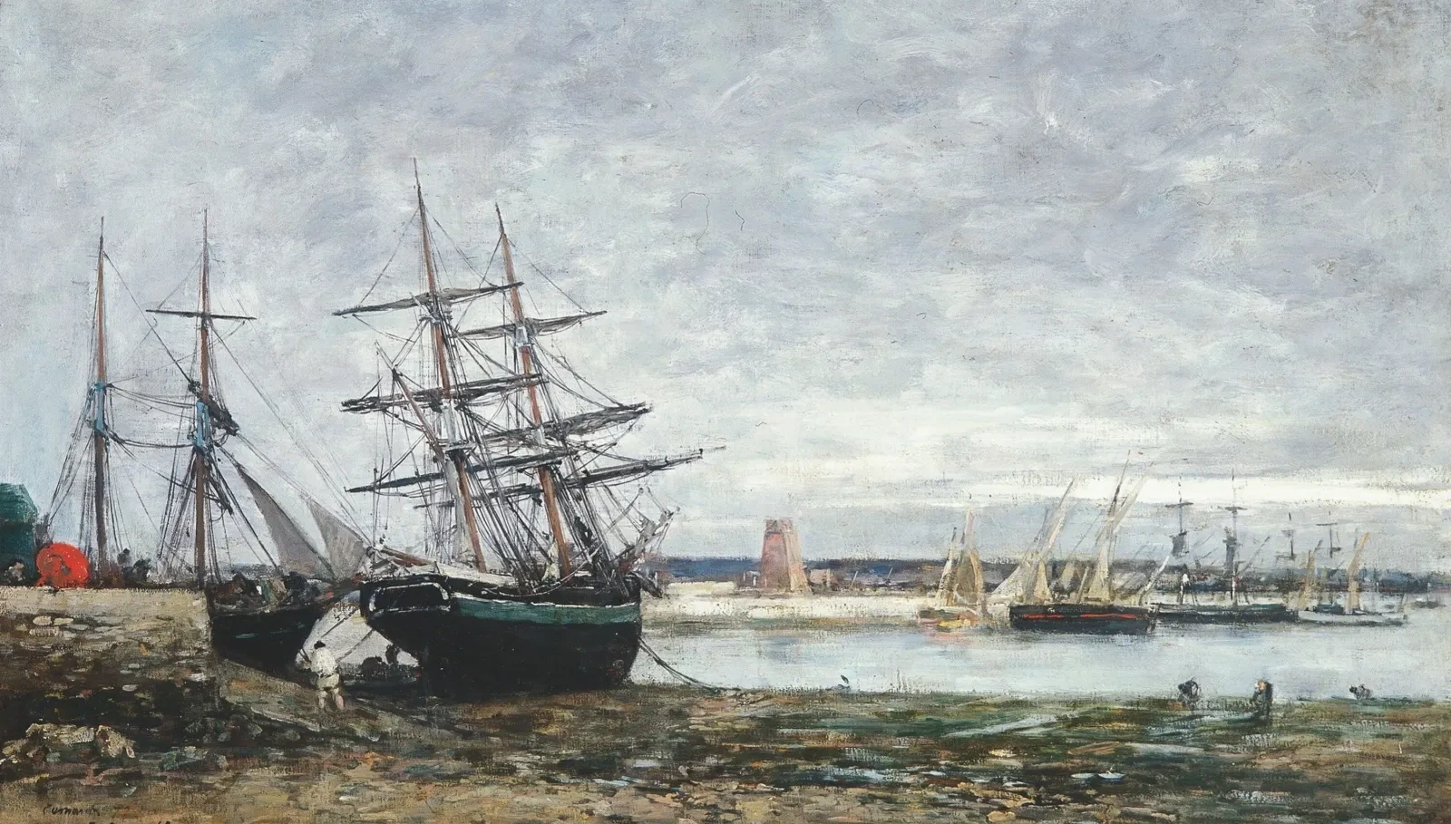 Camaret, marée basse dans la rade, Eugène Boudin