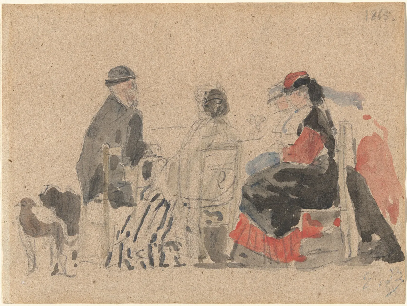 Conversation on the Beach, Eugène Boudin