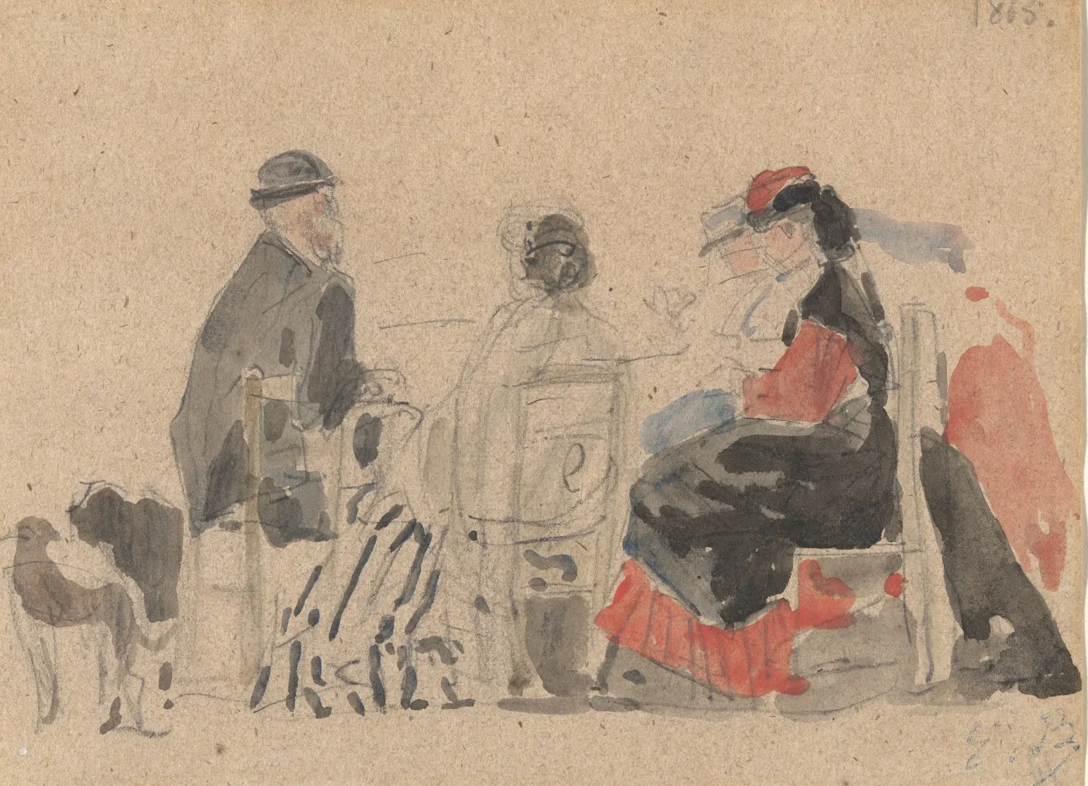 Conversation sur la plage, Eugène Boudin