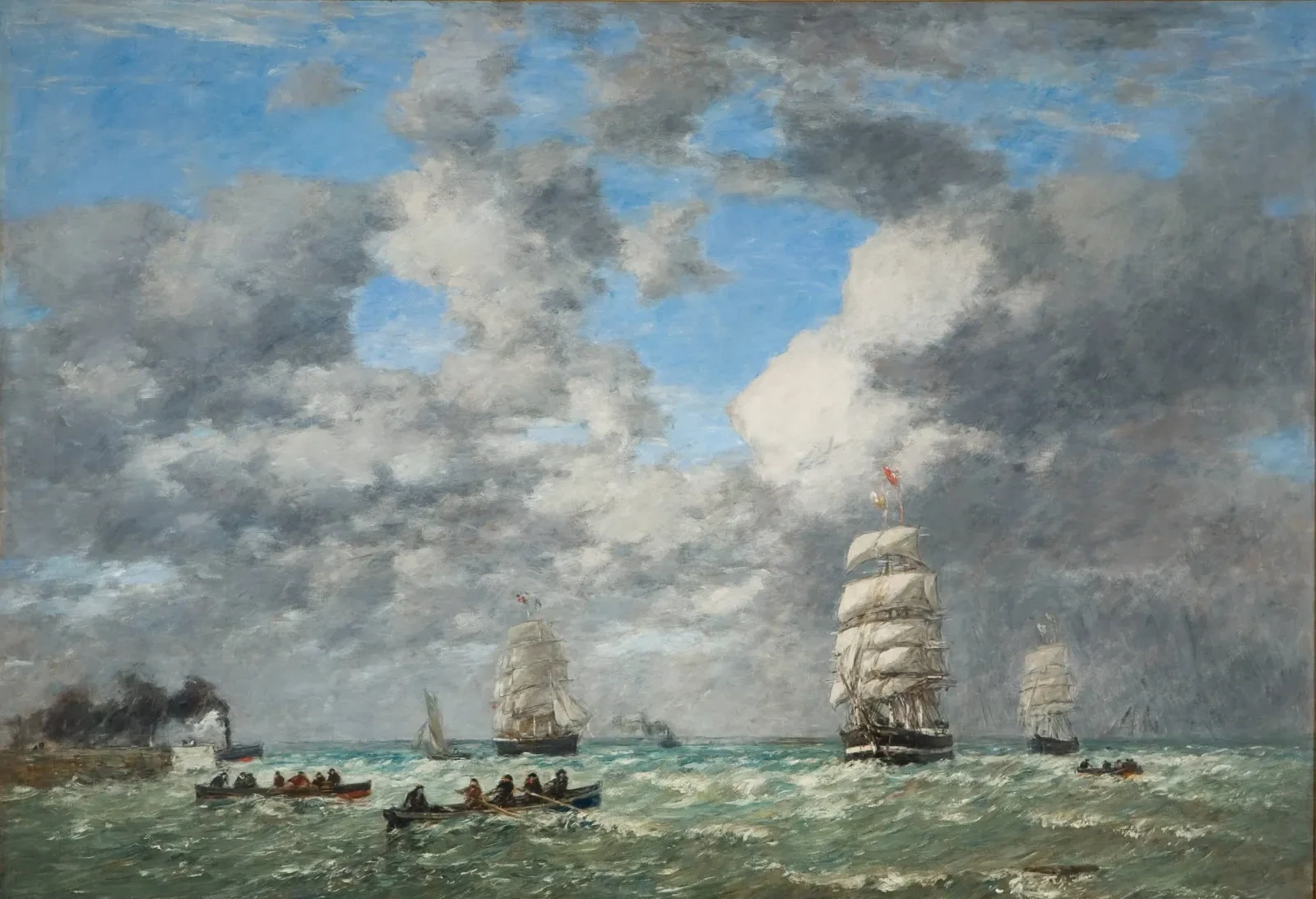 En quittant le port du Havre, Eugène Boudin