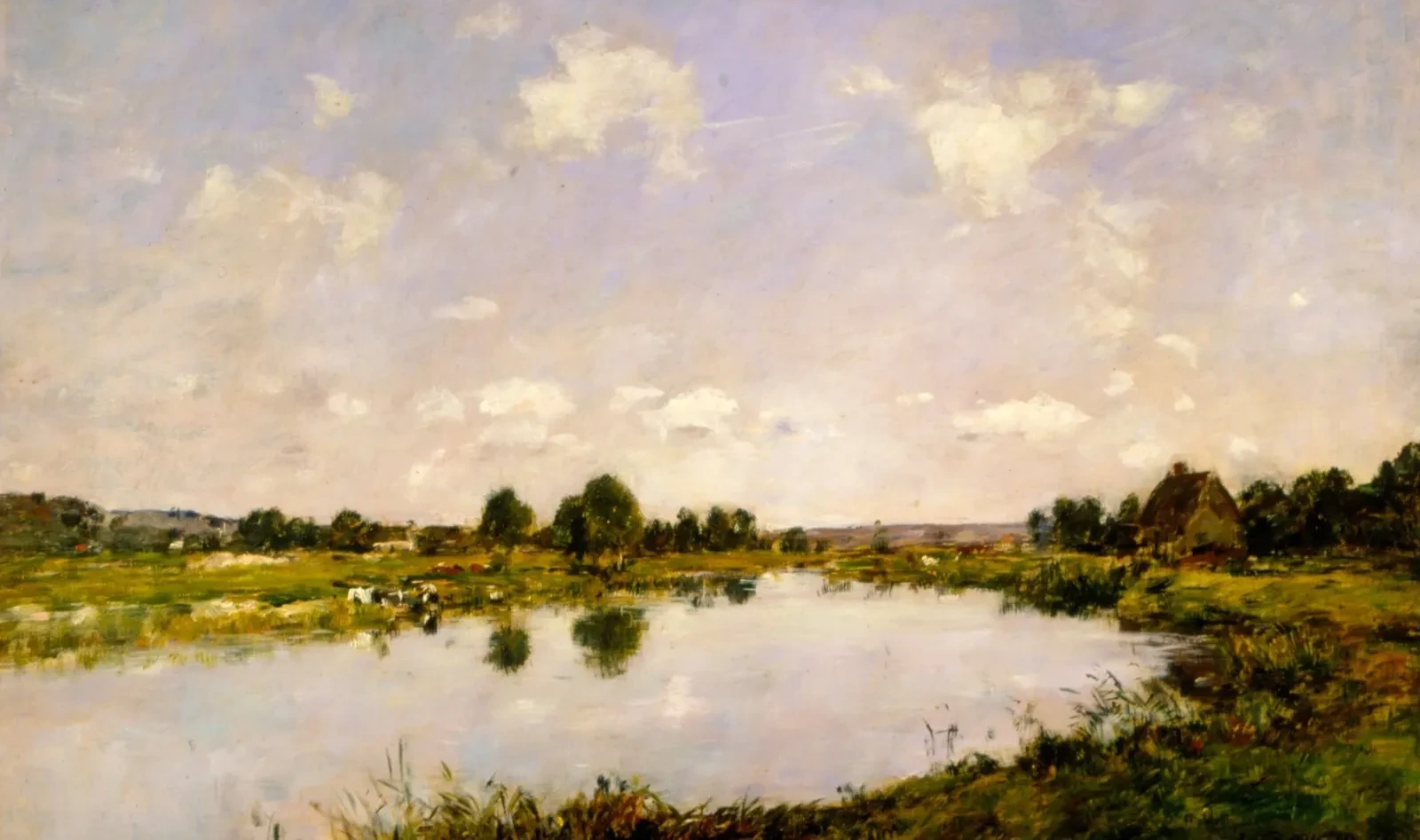 Eugène Boudin - Deauville - O rio morto, 1890, Eugène Boudin