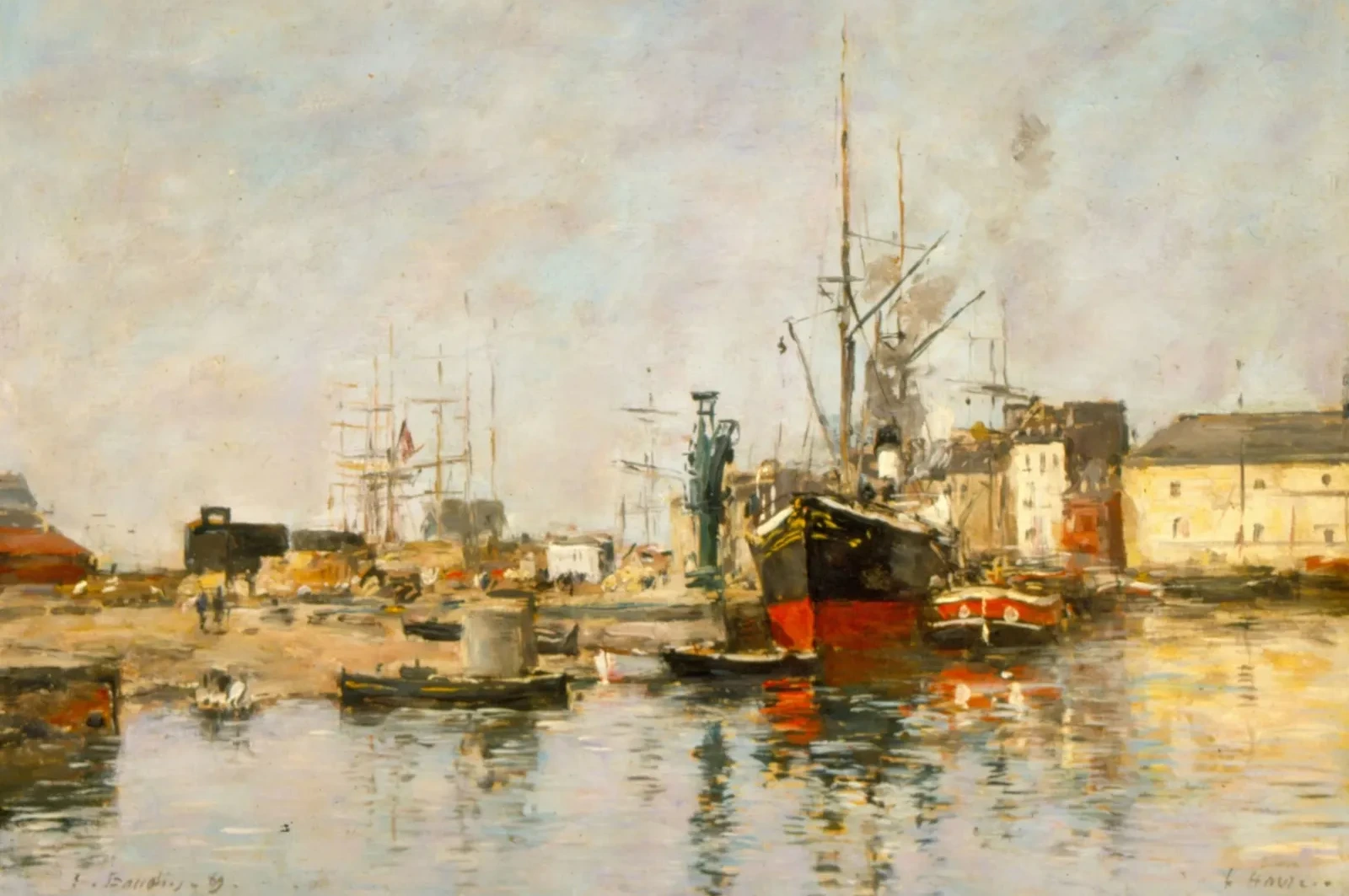 Eugène Boudin - Havre. Ancoradouro da barra, 1889, Eugène Boudin