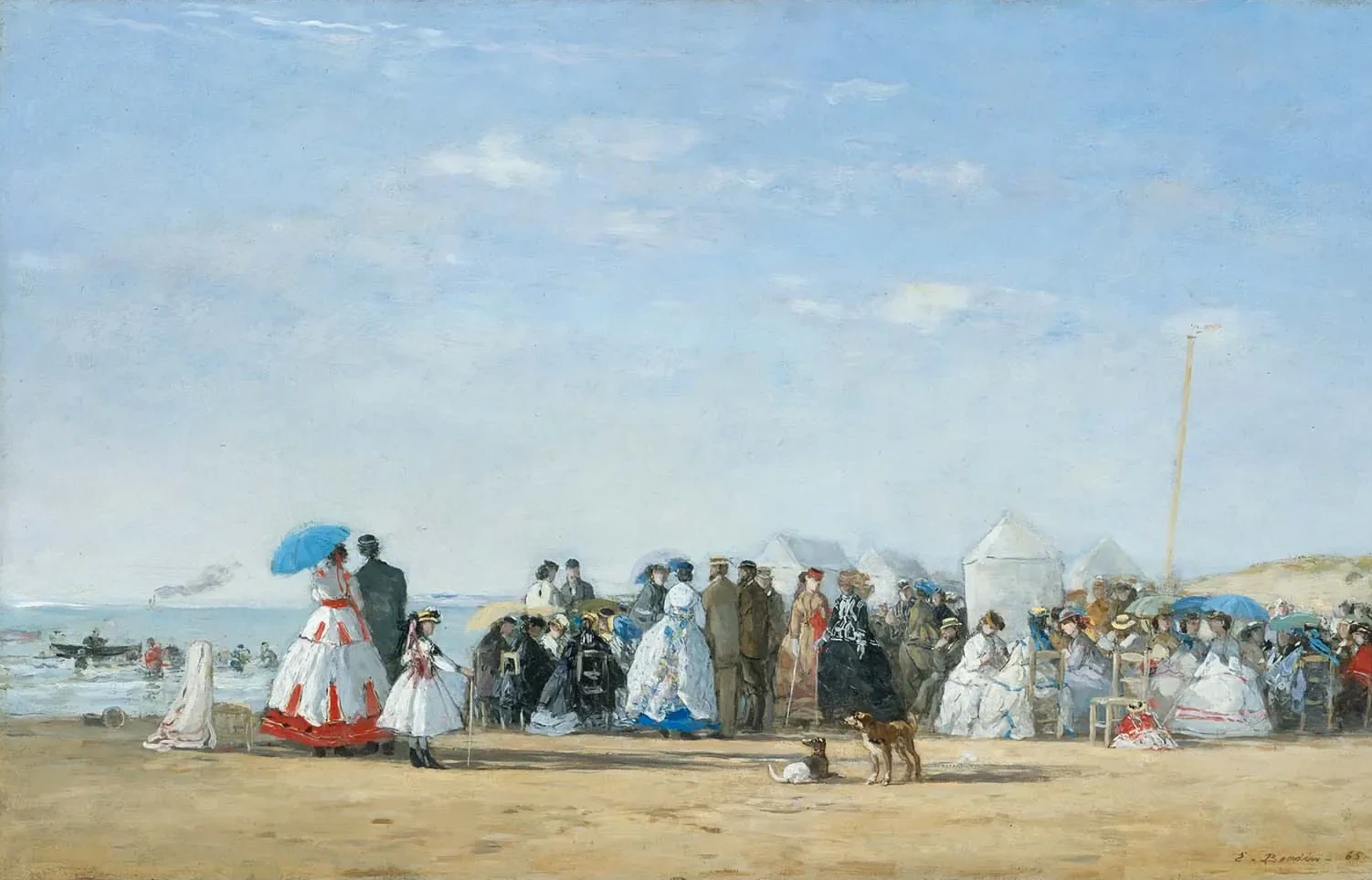Fashionable Figures on the Beach, Eugène Boudin