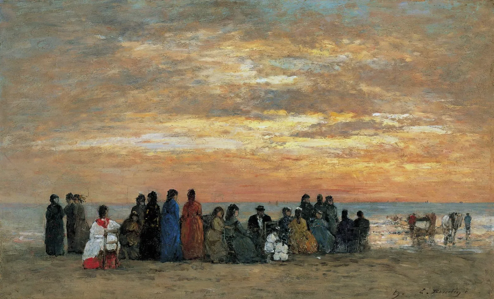 Figures à la plage de Trouville, Eugène Boudin