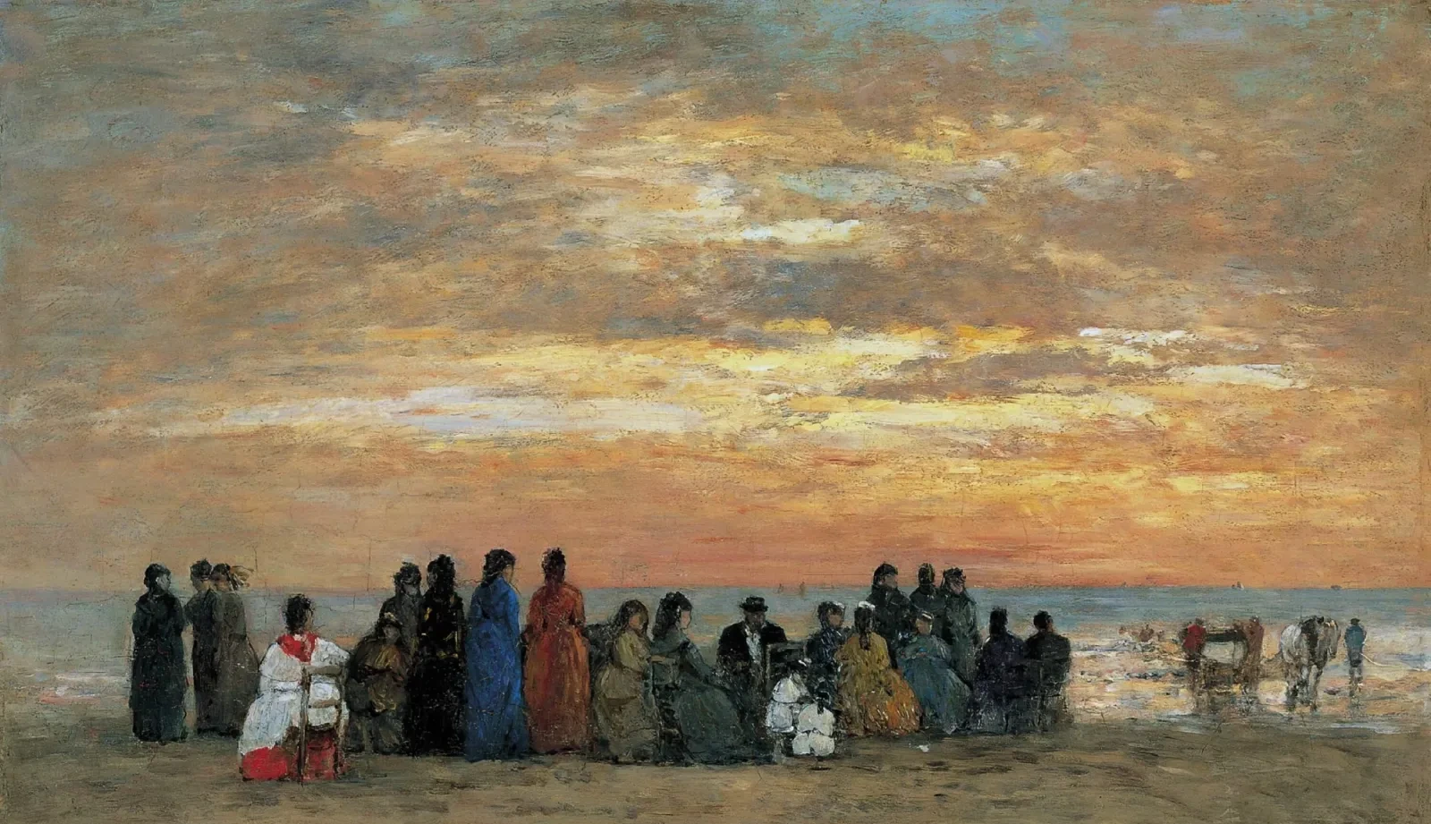 Figures à la plage de Trouville, Eugène Boudin