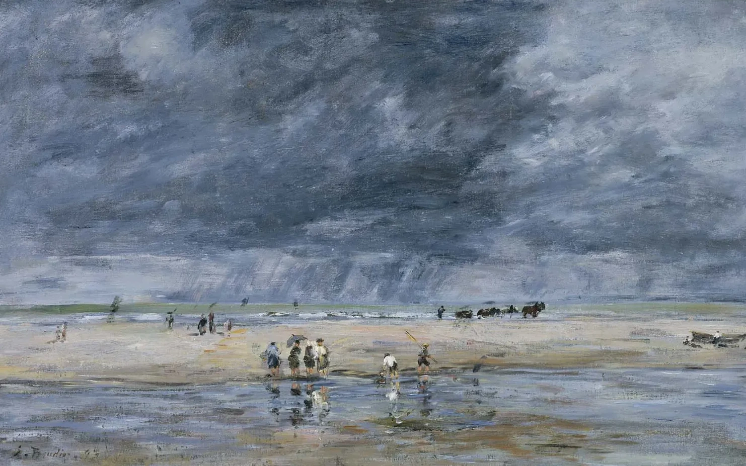 Figures on the Beach, Eugène Boudin