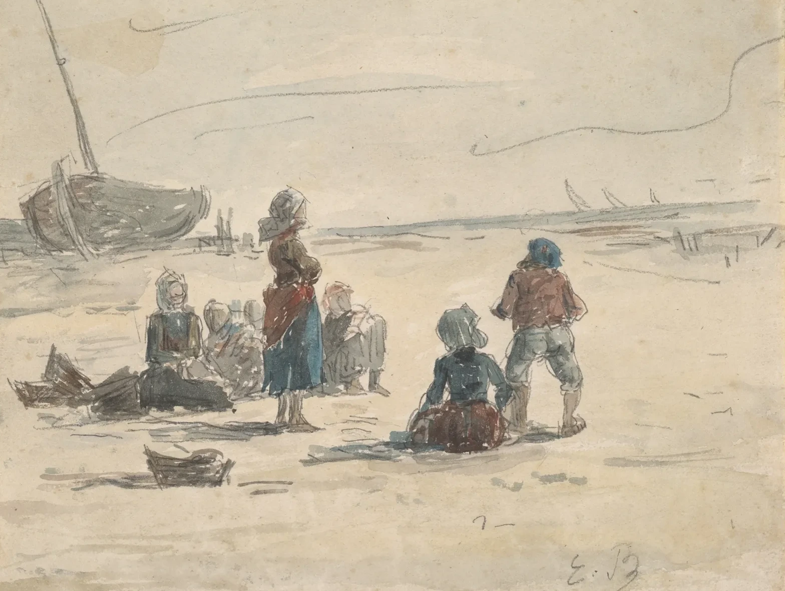 Fishermen's Wives, Eugène Boudin