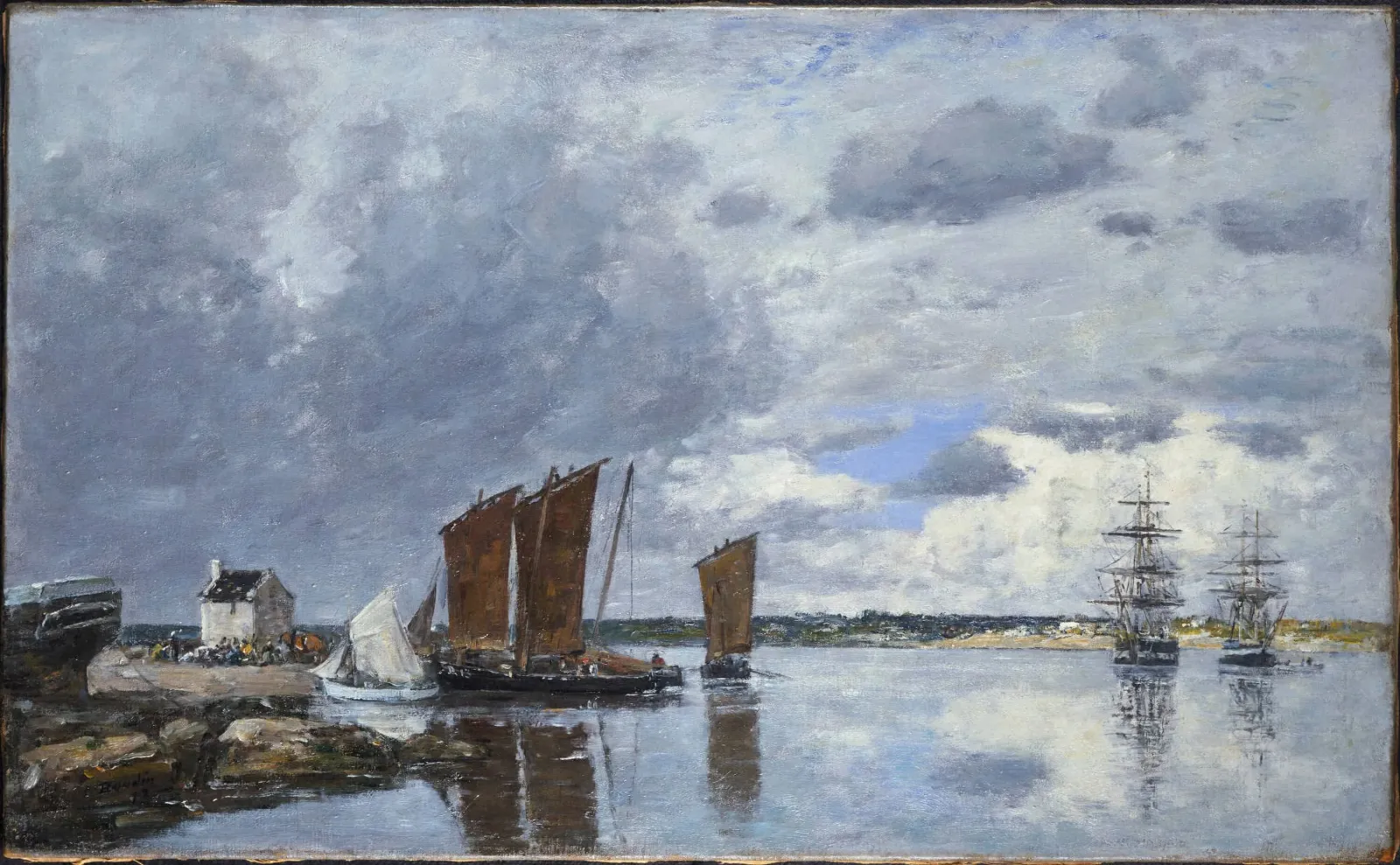 Fishing Boats at Kerhor, Eugène Boudin