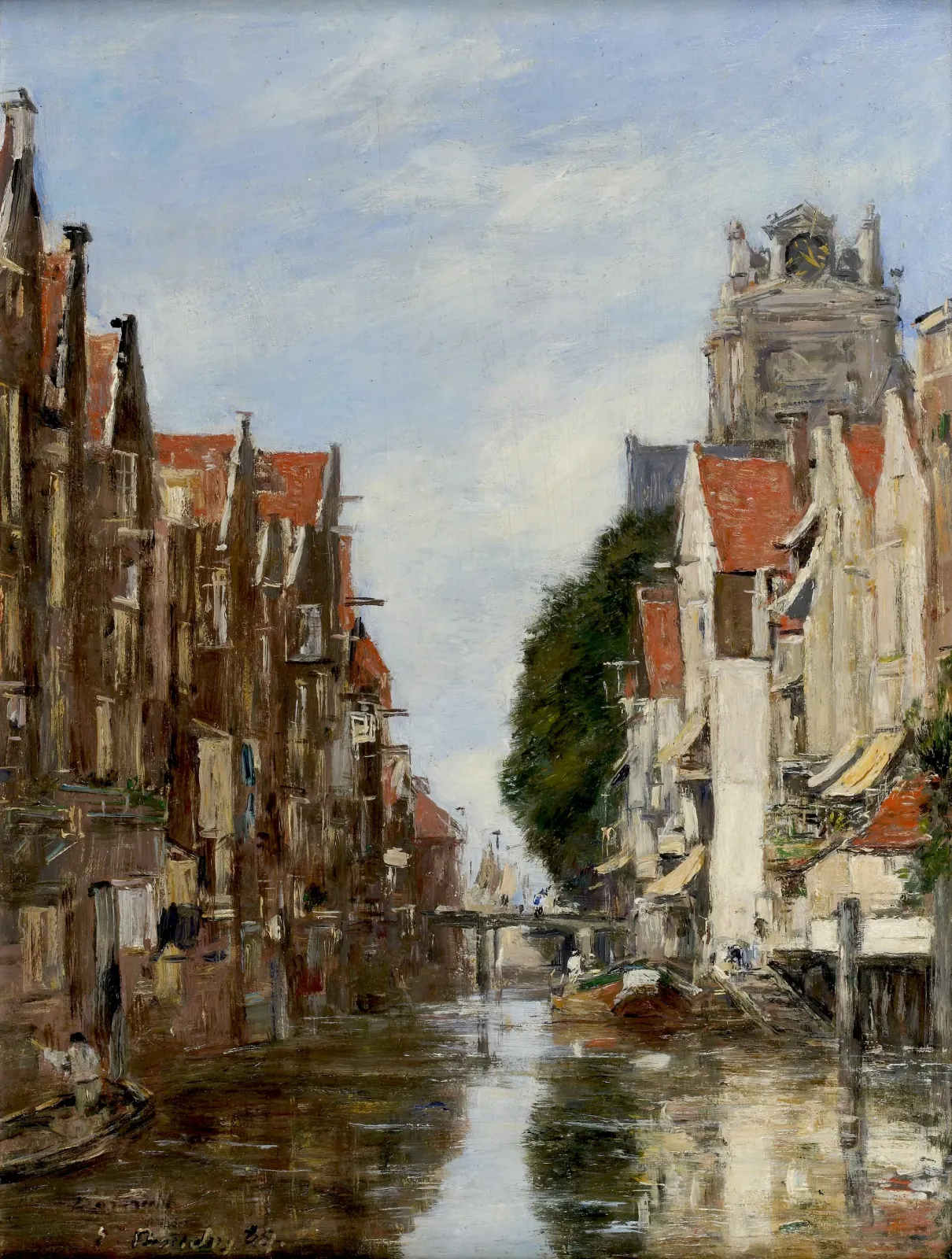 Gezicht in de Voorstraatshaven te Dordrecht, Eugène Boudin