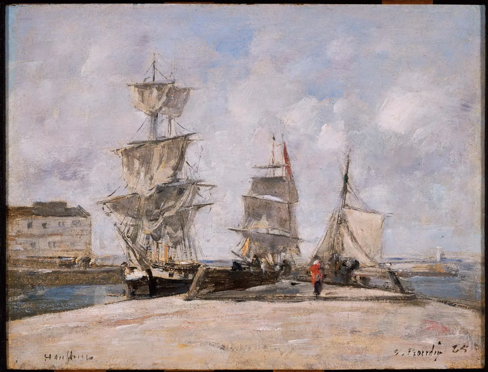 Harbor at Honfleur, Eugène Boudin