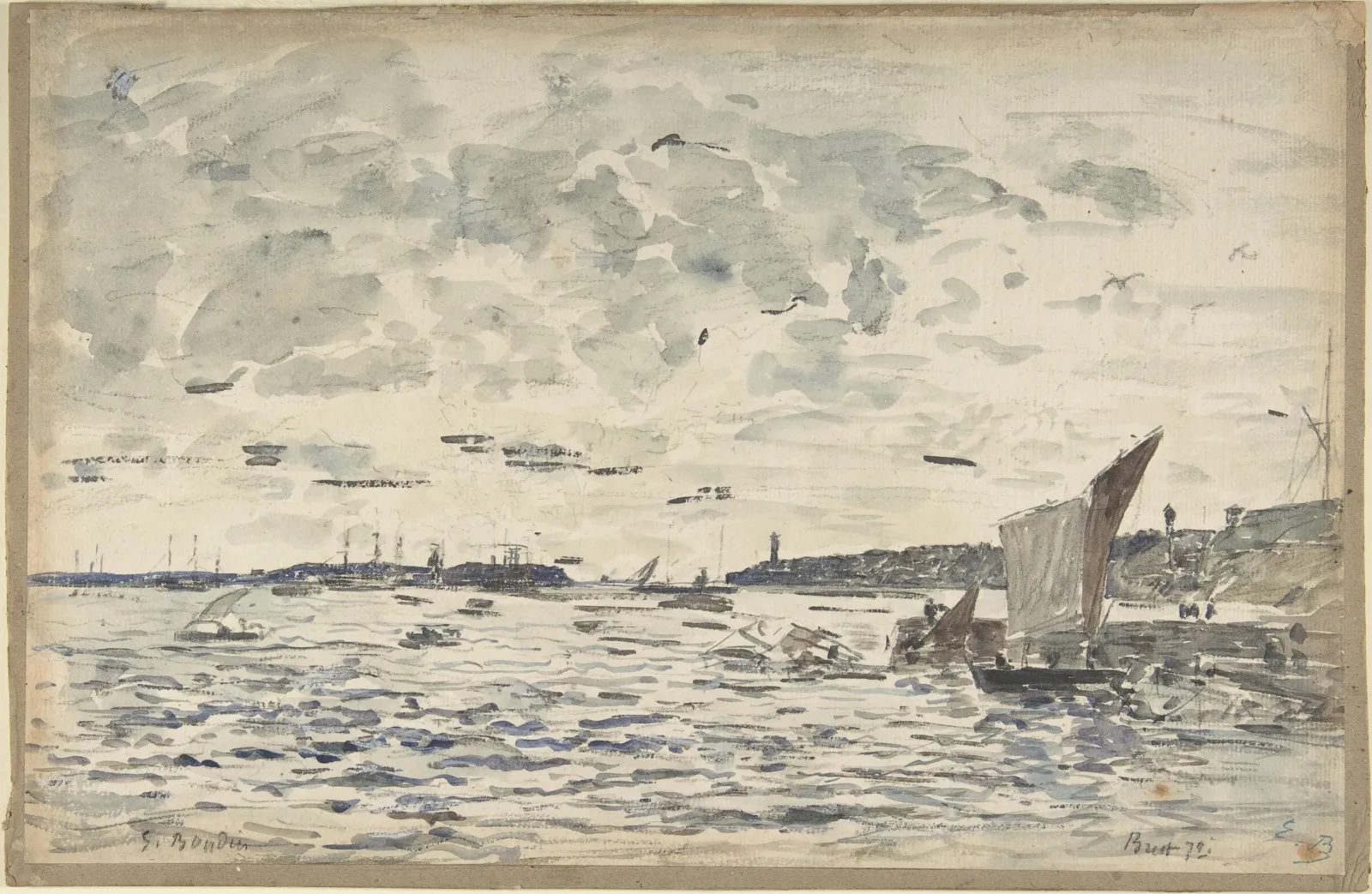 Harbor, Brest, Eugène Boudin