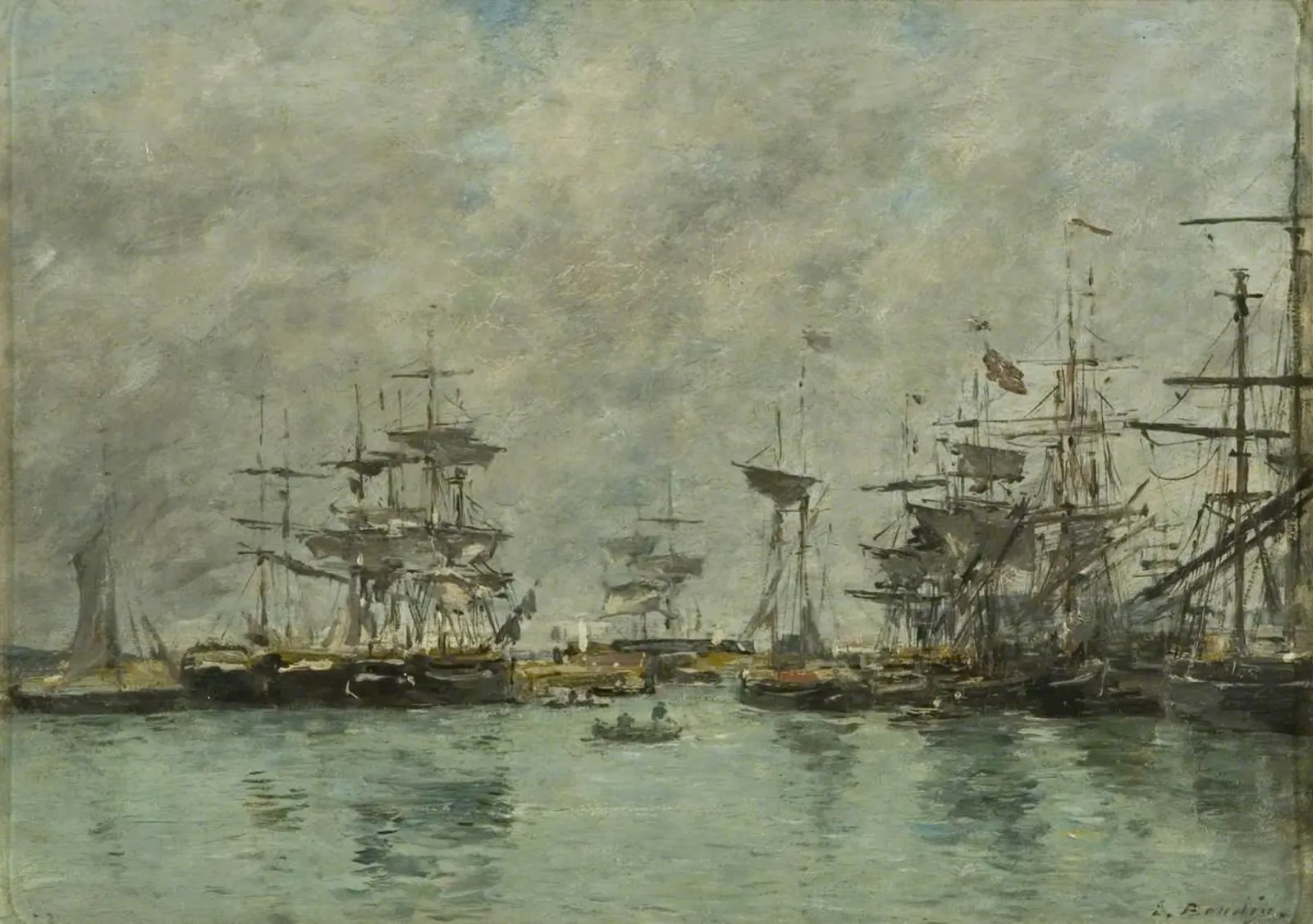 Harbour Scene, Eugène Boudin