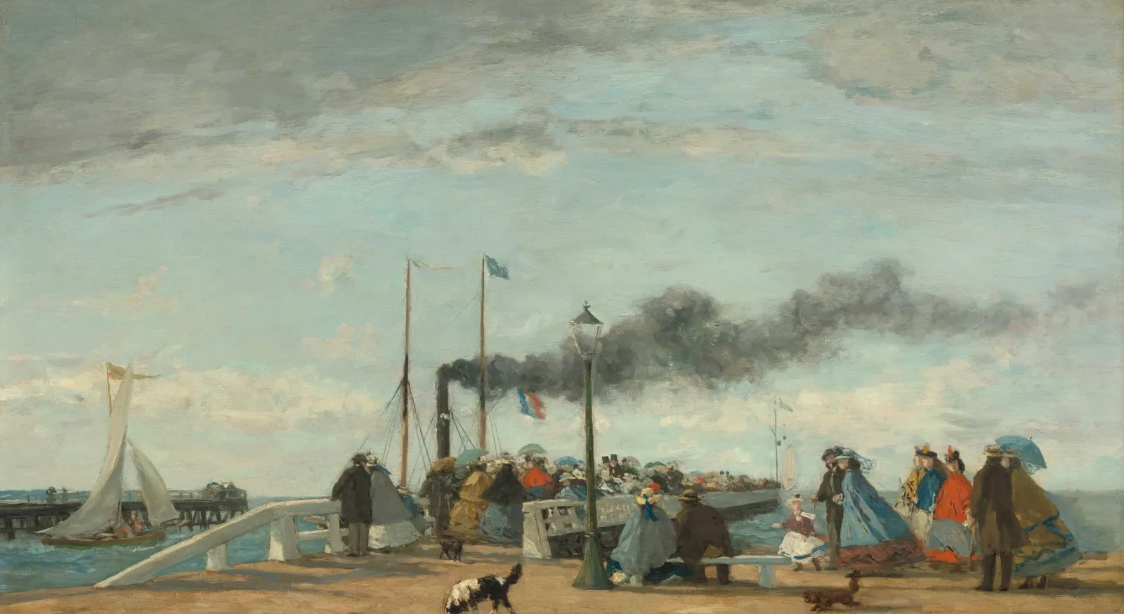Jetée et quai à Trouville, Eugène Boudin