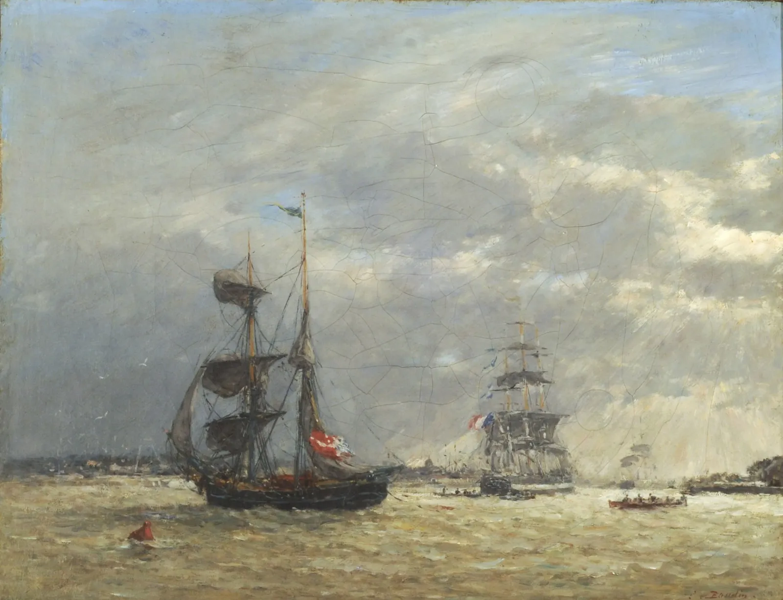 L'Escaut par temps orageux, Eugène Boudin