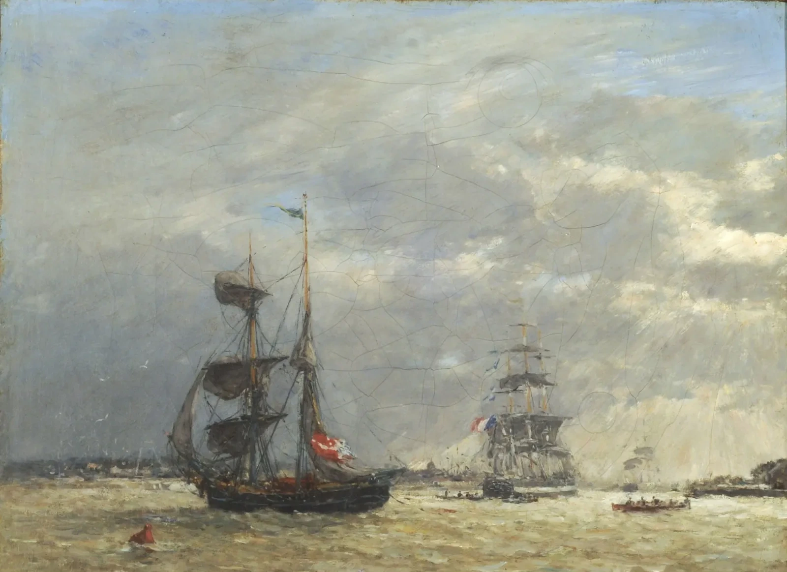 L'Escaut par temps orageux, Eugène Boudin