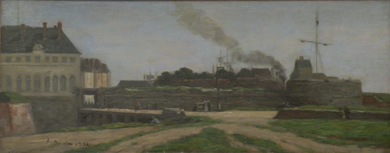 L'Hôtel de ville et la Tour François Ier, Eugène Boudin