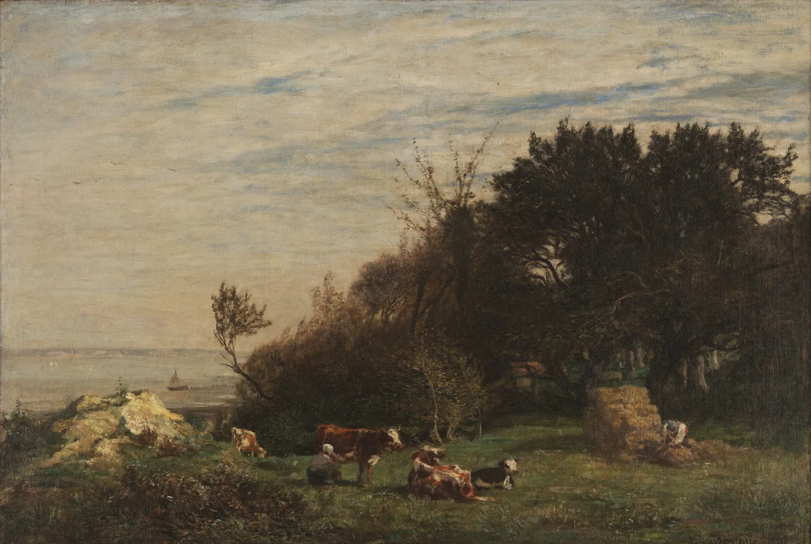 La Ferme de Saint-Siméon, environs de Honfleur, Eugène Boudin