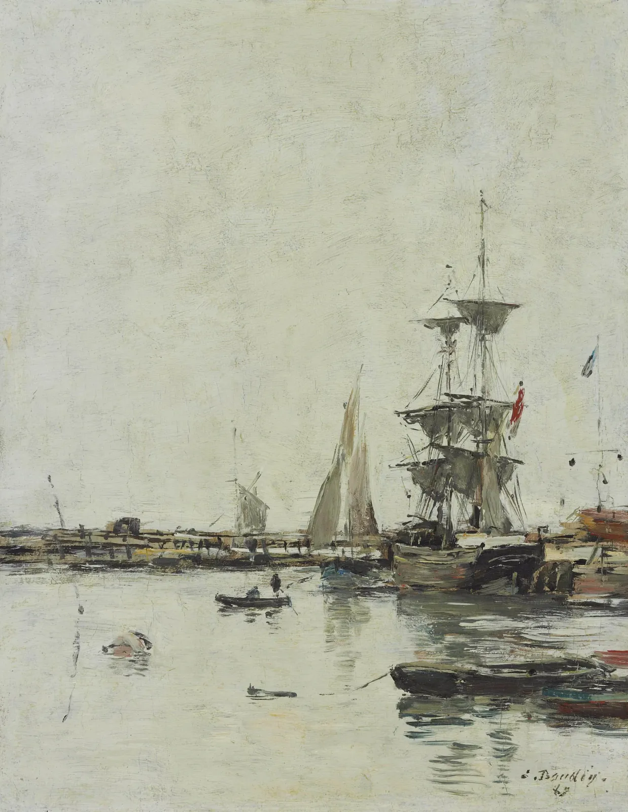 La jetée à Trouville, Eugène Boudin
