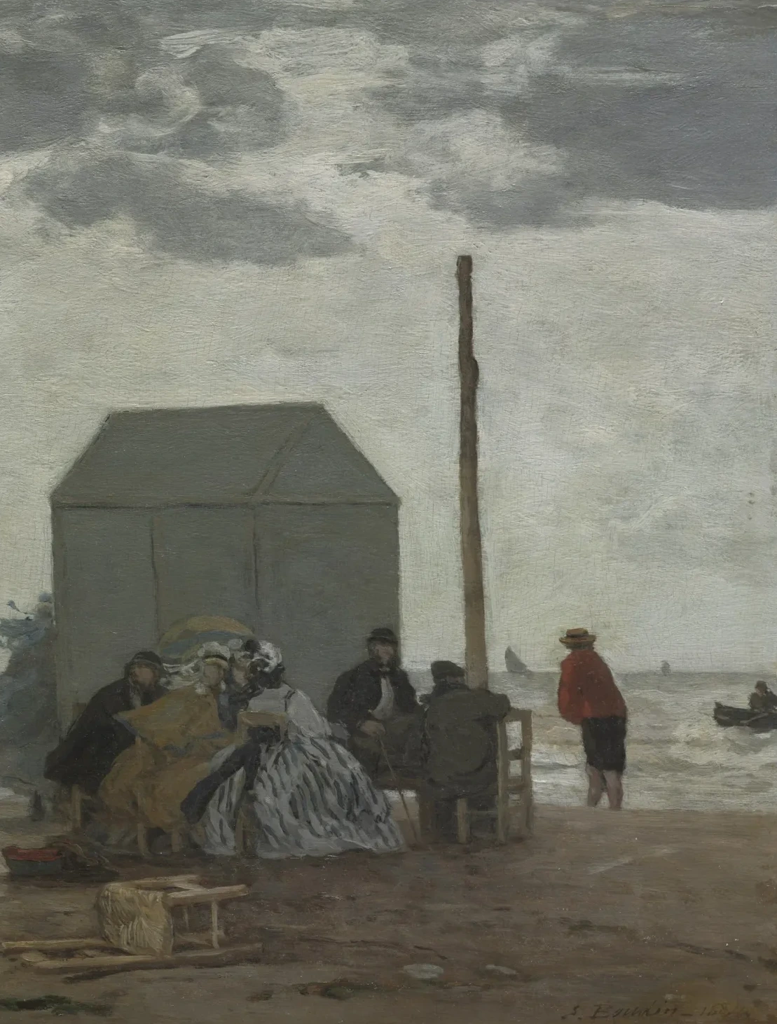 La plage à Deauville, Eugène Boudin
