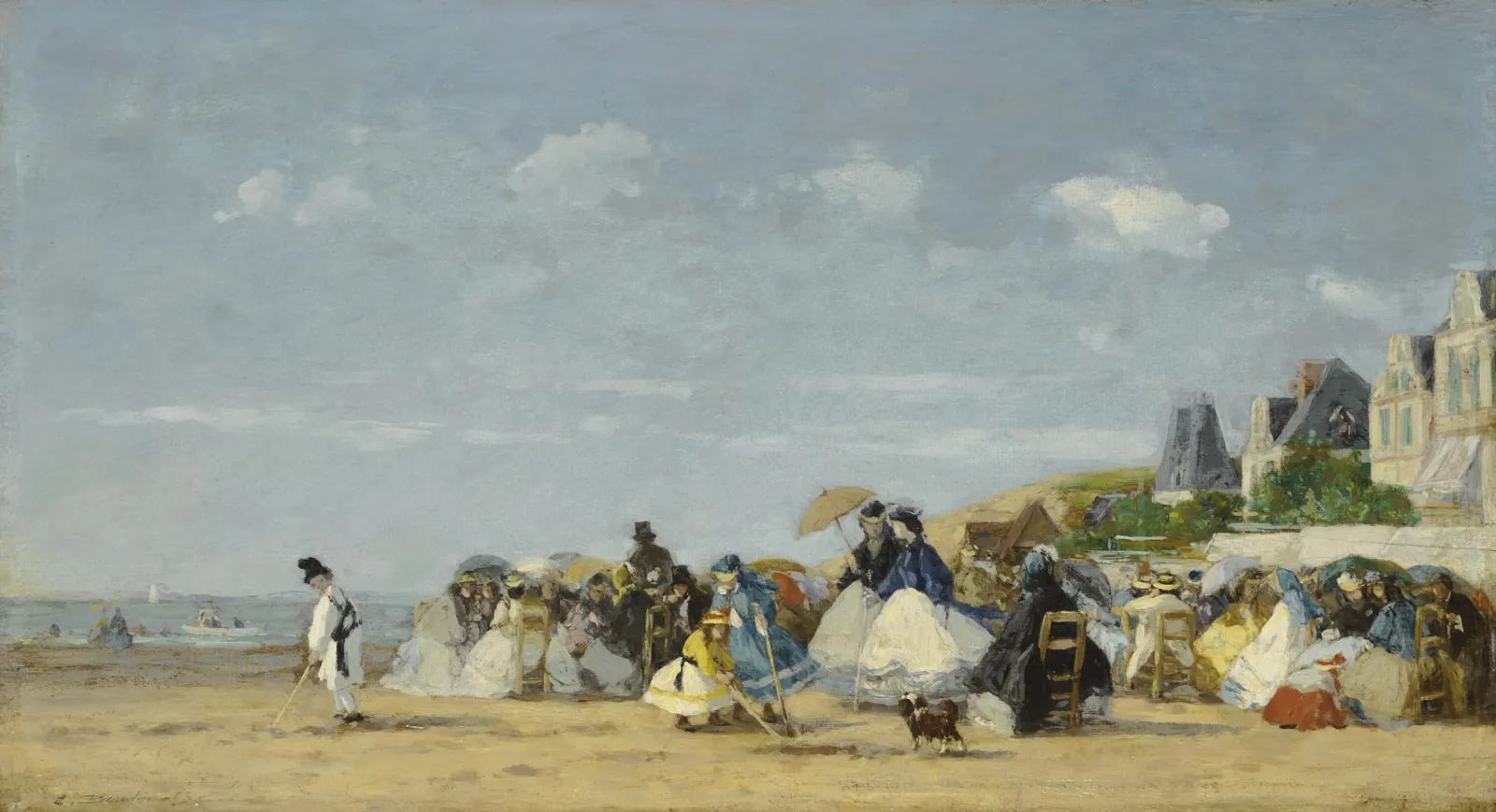 La plage à Trouville, Eugène Boudin