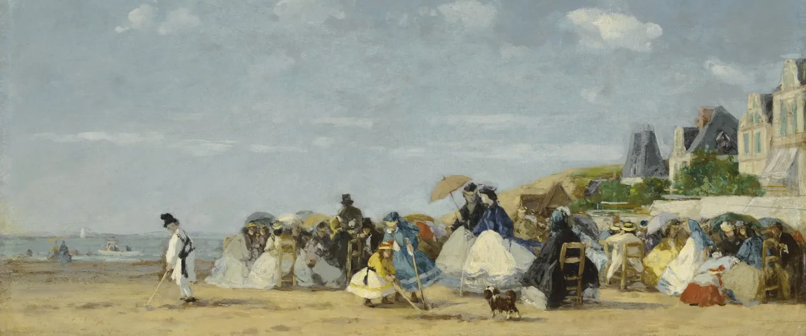 La plage à Trouville, Eugène Boudin