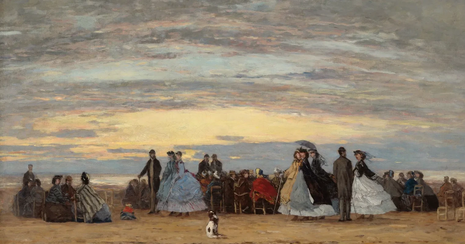 La plage à Villerville, Eugène Boudin