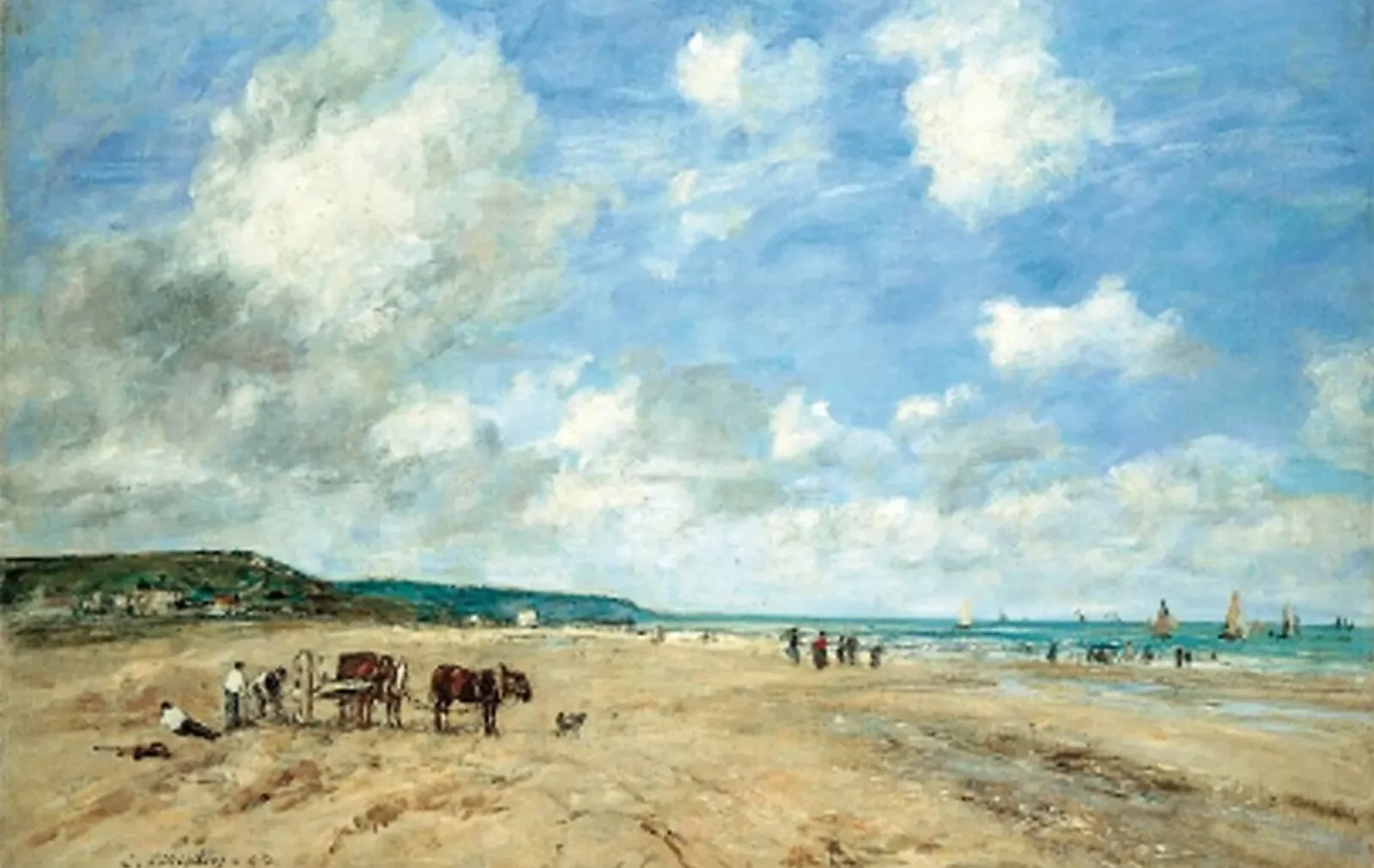 La Plage de Deauville, Eugène Boudin
