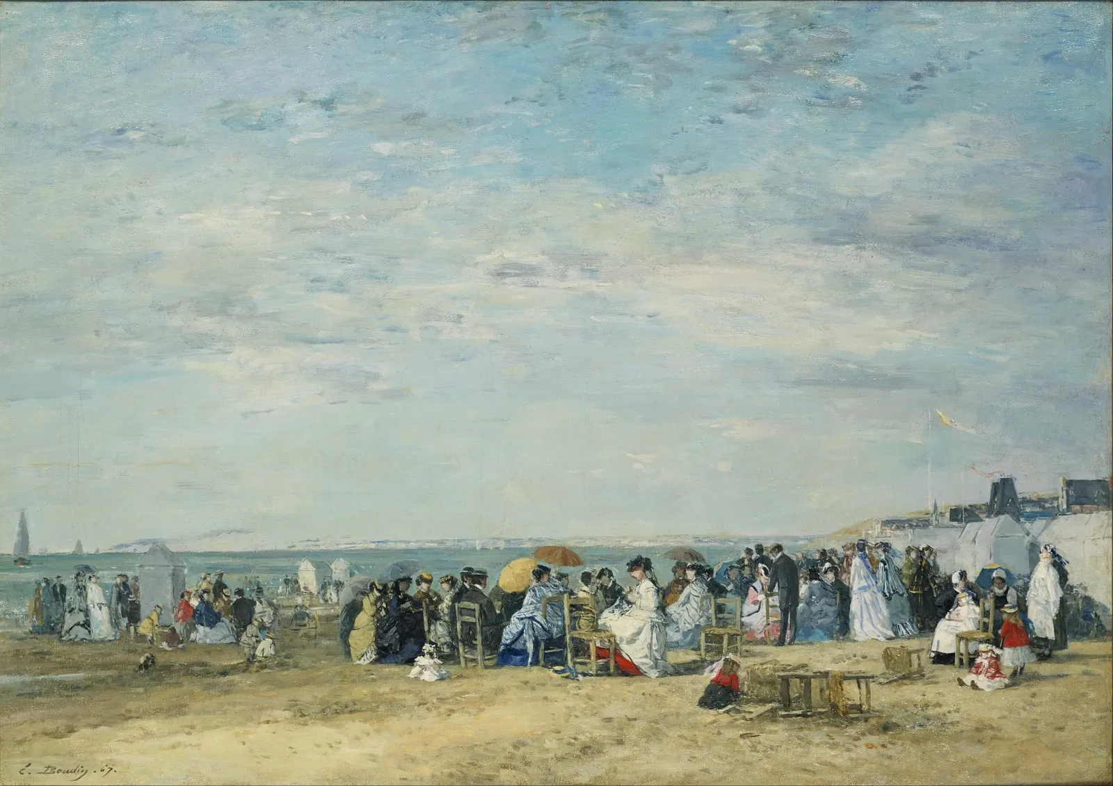 La plage de Trouville, Eugène Boudin