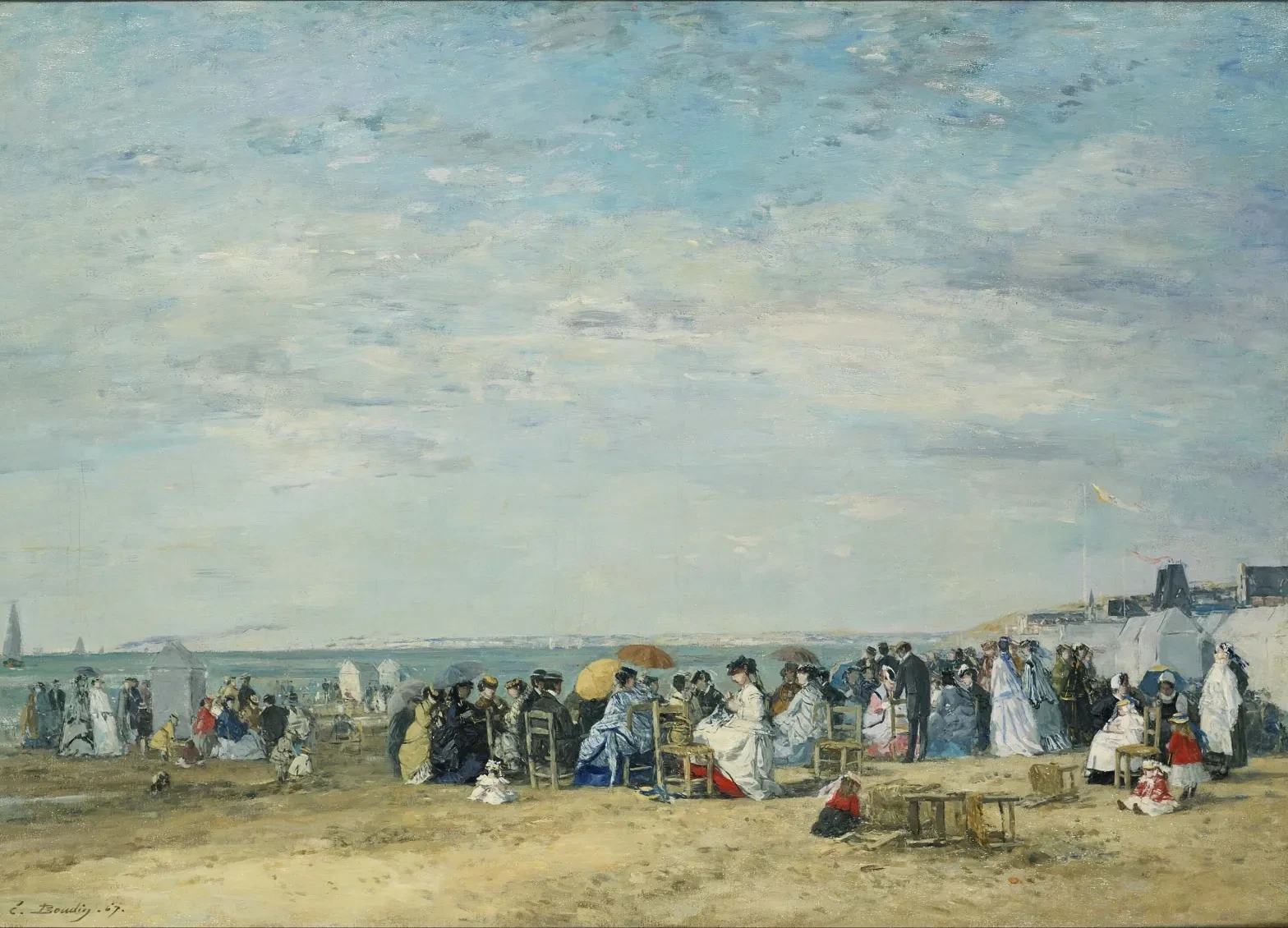 La plage de Trouville, Eugène Boudin