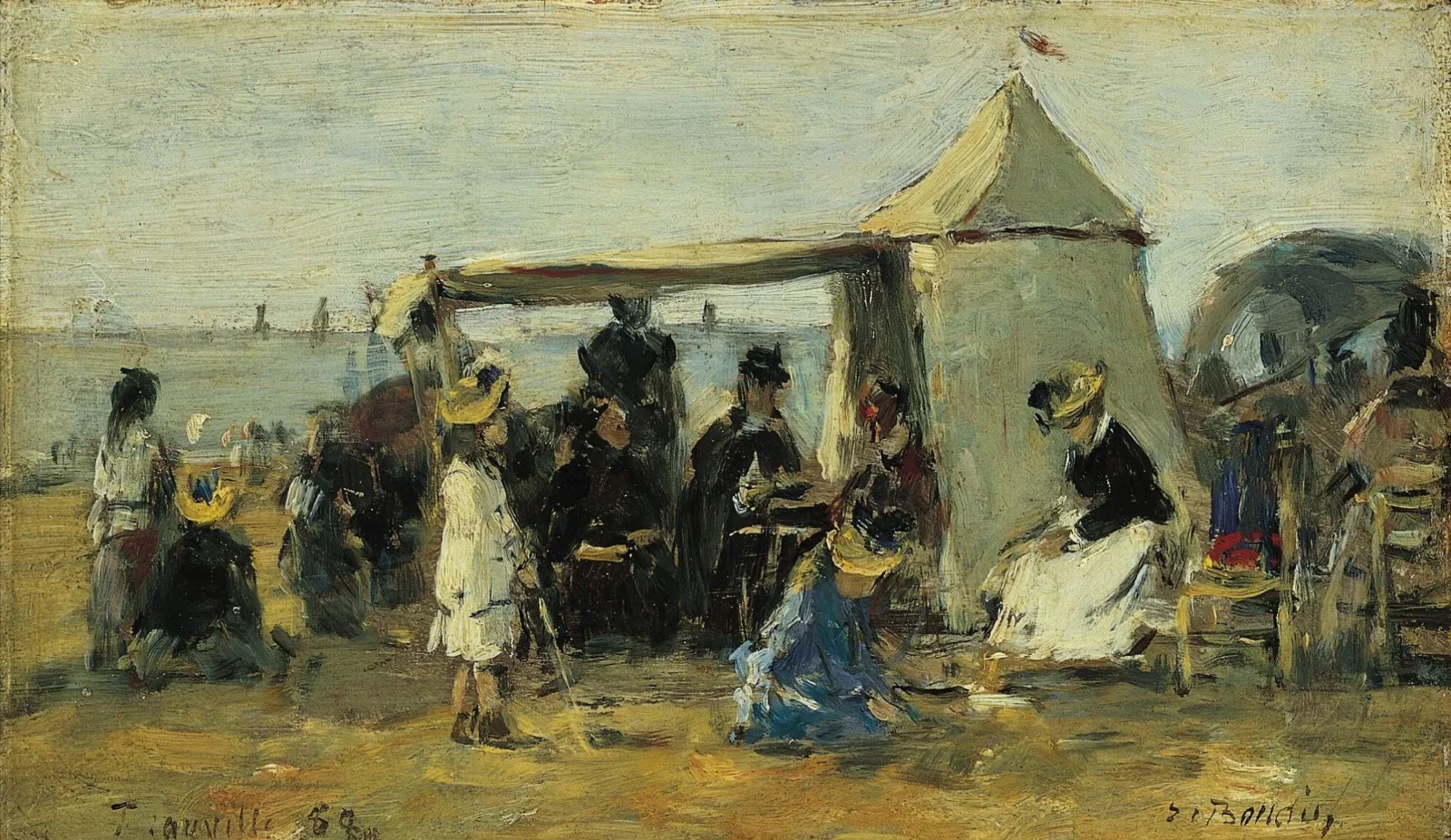 La plage de Trouville, Eugène Boudin