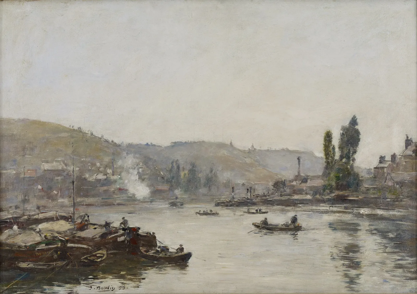 La Seine à Rouen, Eugène Boudin