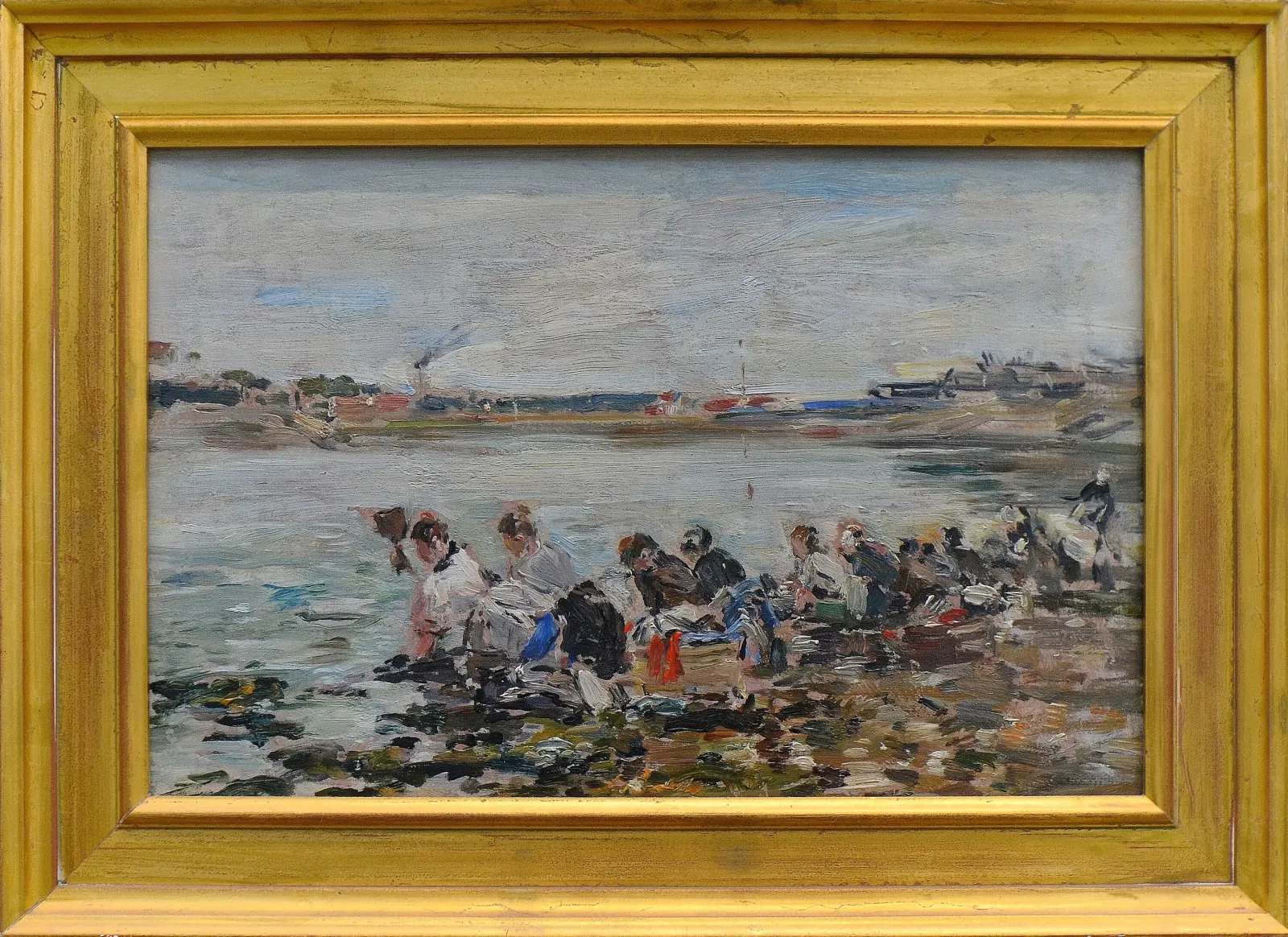 Lavandières sur la Touques, Eugène Boudin