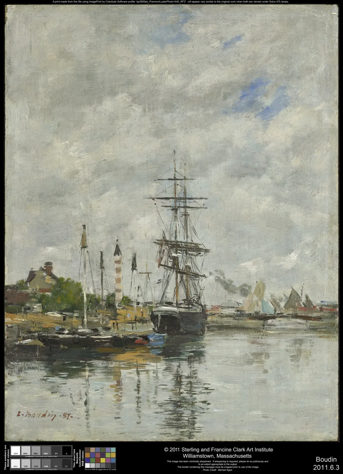 Le Havre, Sailboats in the Port, Eugène Boudin