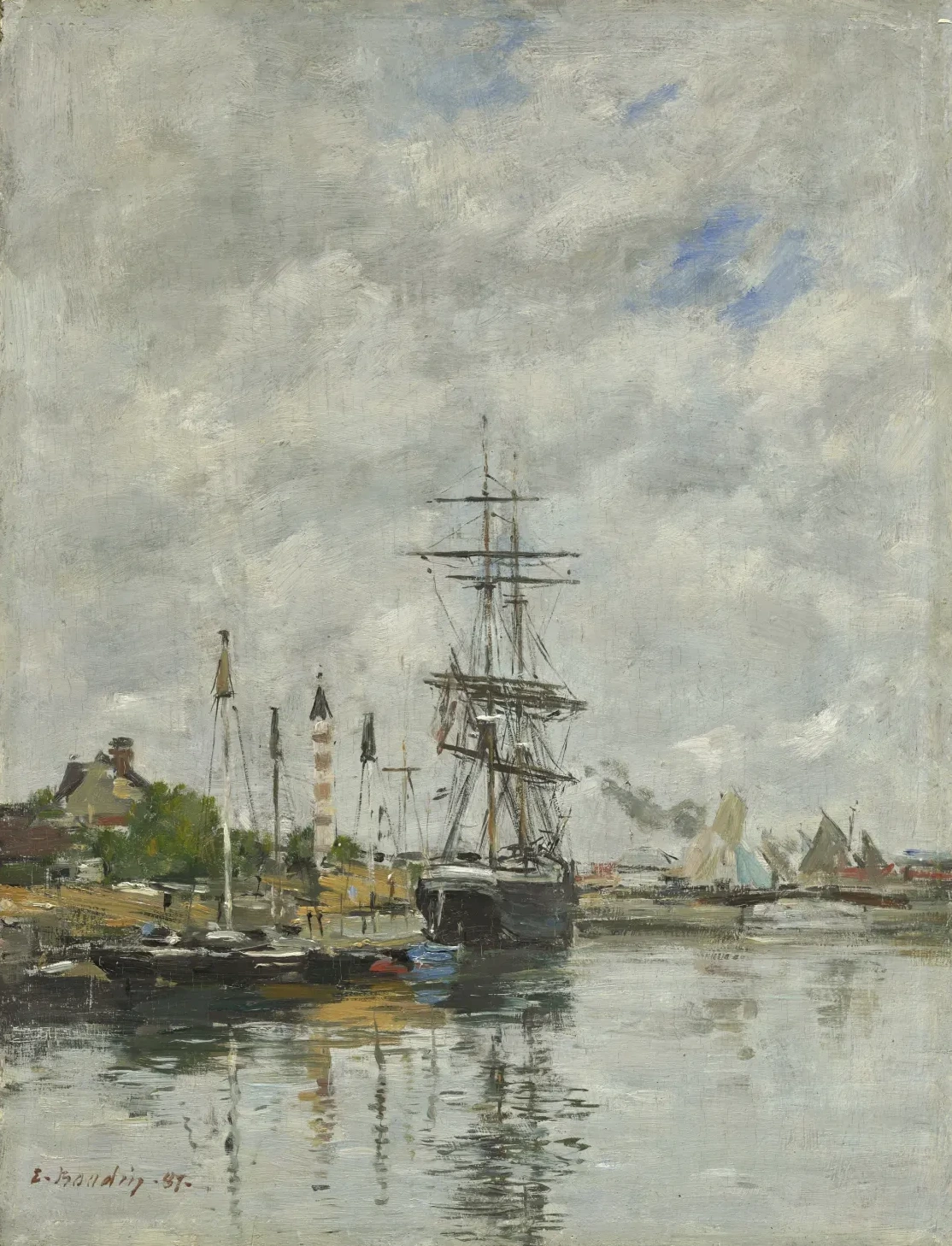 Le Havre, Sailboats in the Port, Eugène Boudin