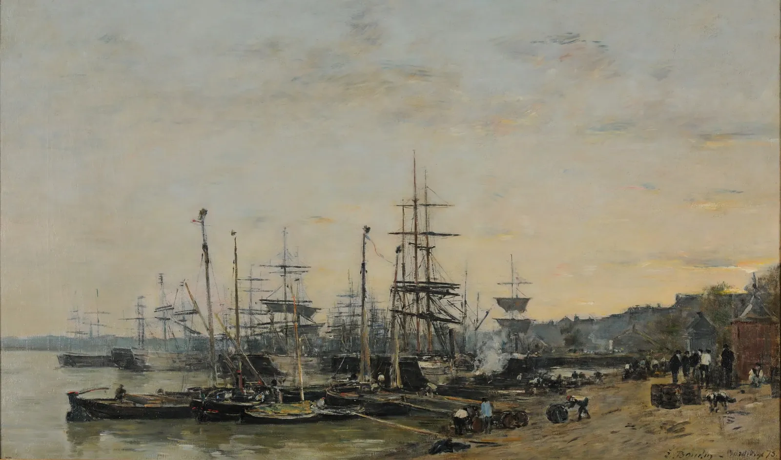 Le port de Bordeaux, vu du quai des Chartrons, Eugène Boudin